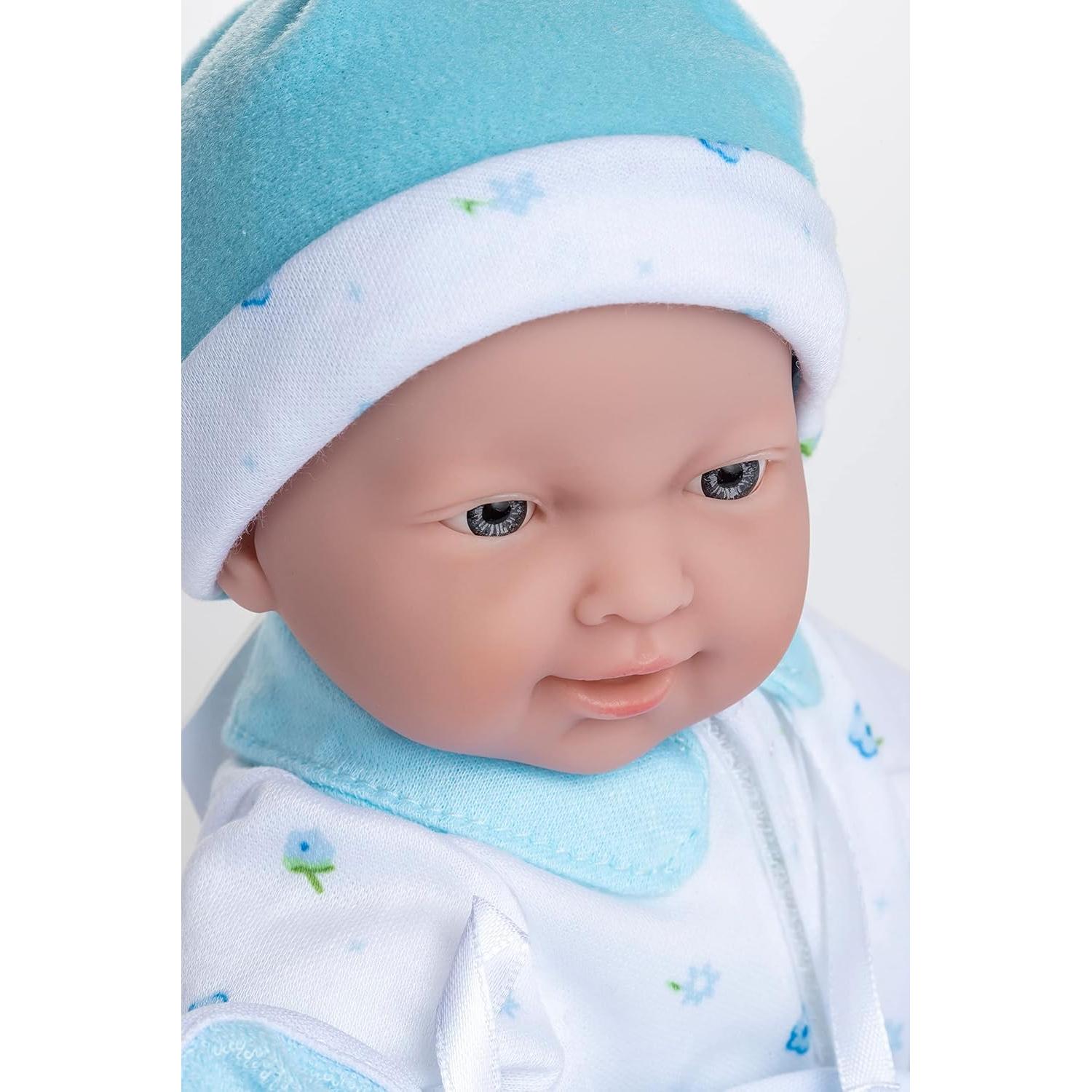 Muñeca Bebé Caucásica JC Toys 27.94 cm con Accesorios Azul