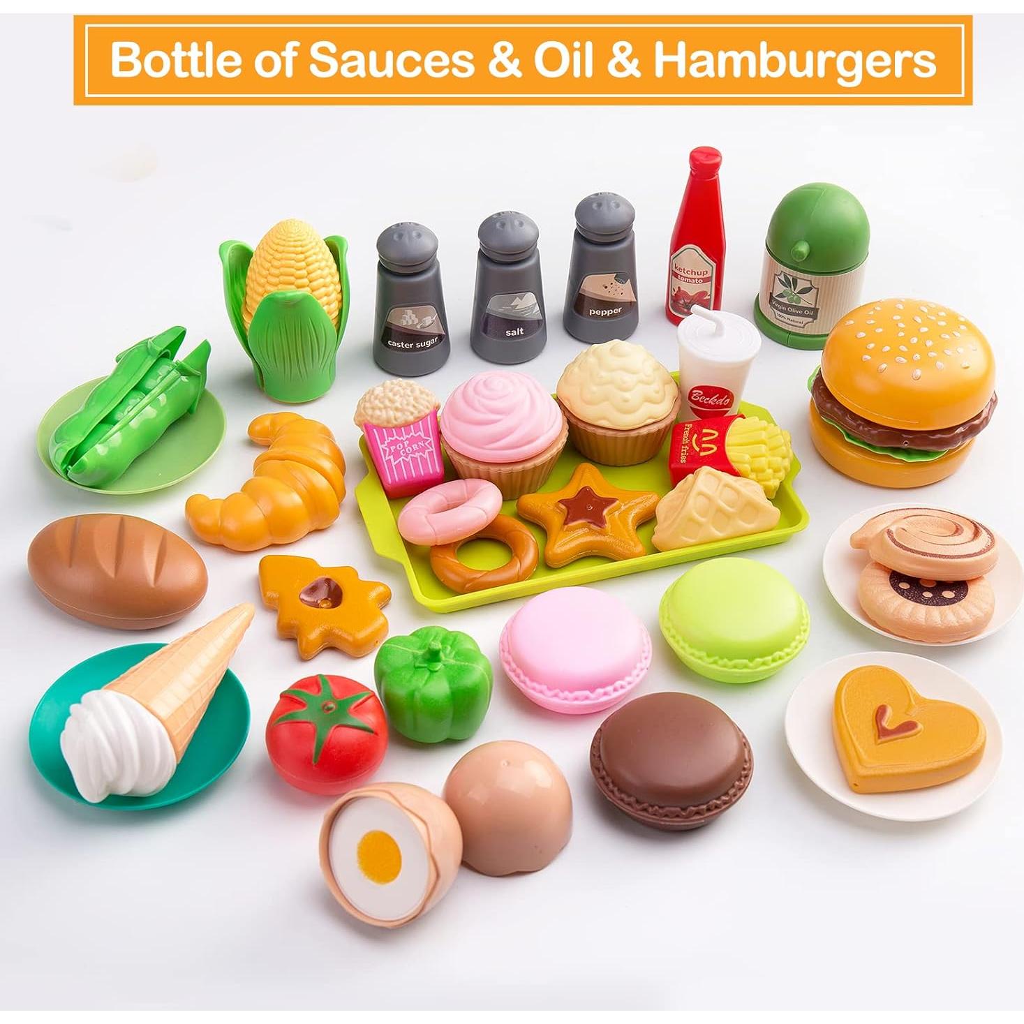 Juego de Cocina para Niños 130 Pcs Funpynani Turquesa