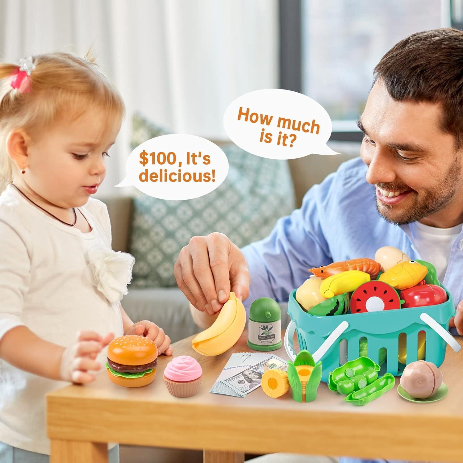 Juego de Cocina para Niños 130 Pcs Funpynani Turquesa