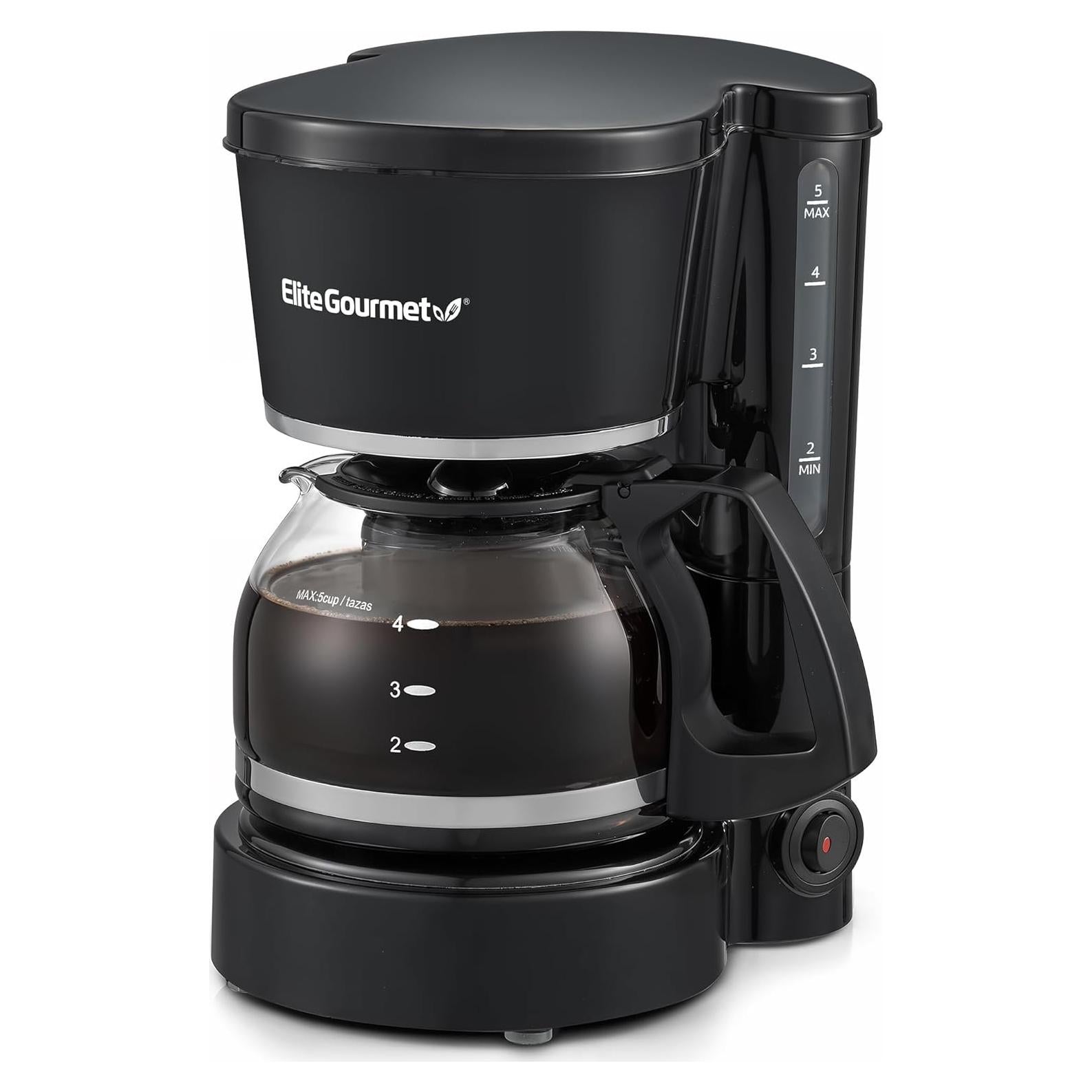 Cafetera Automática Elite Gourmet EHC-5055 5 Tazas Negra