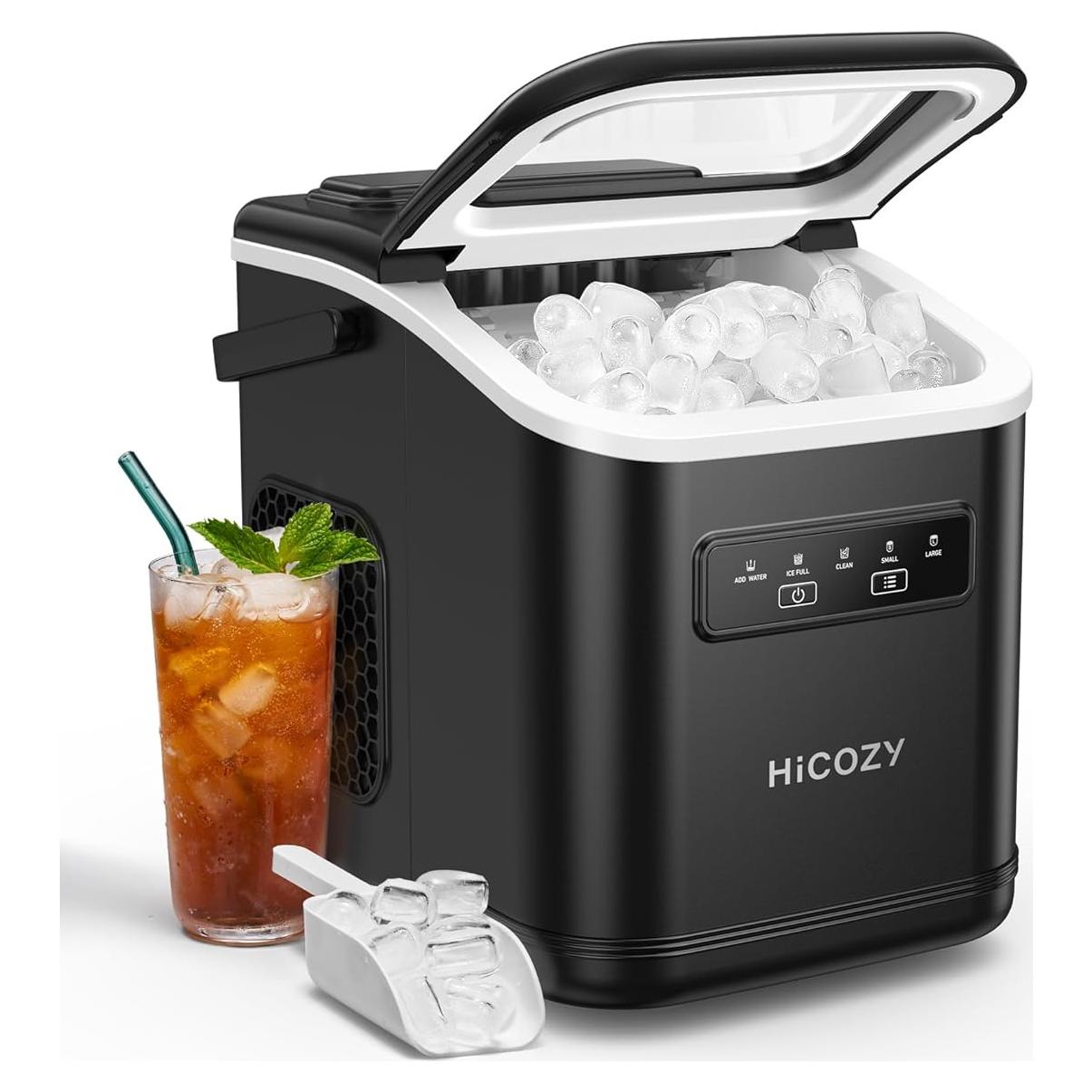 HiCOZY Máquina de Hielo Portátil 11.79 kg/día Autolimpieza