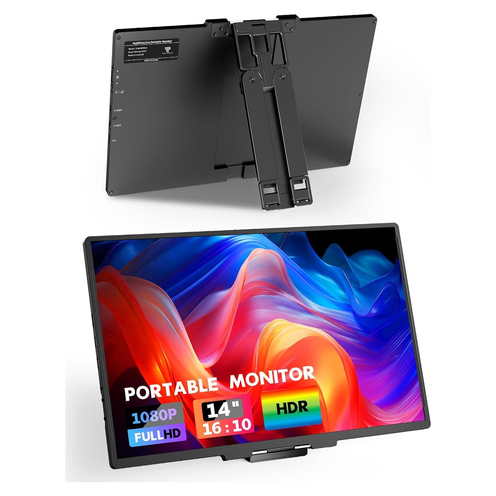 Monitor Portátil Jusnboir 14" FHD 1080P USB-C HDMI