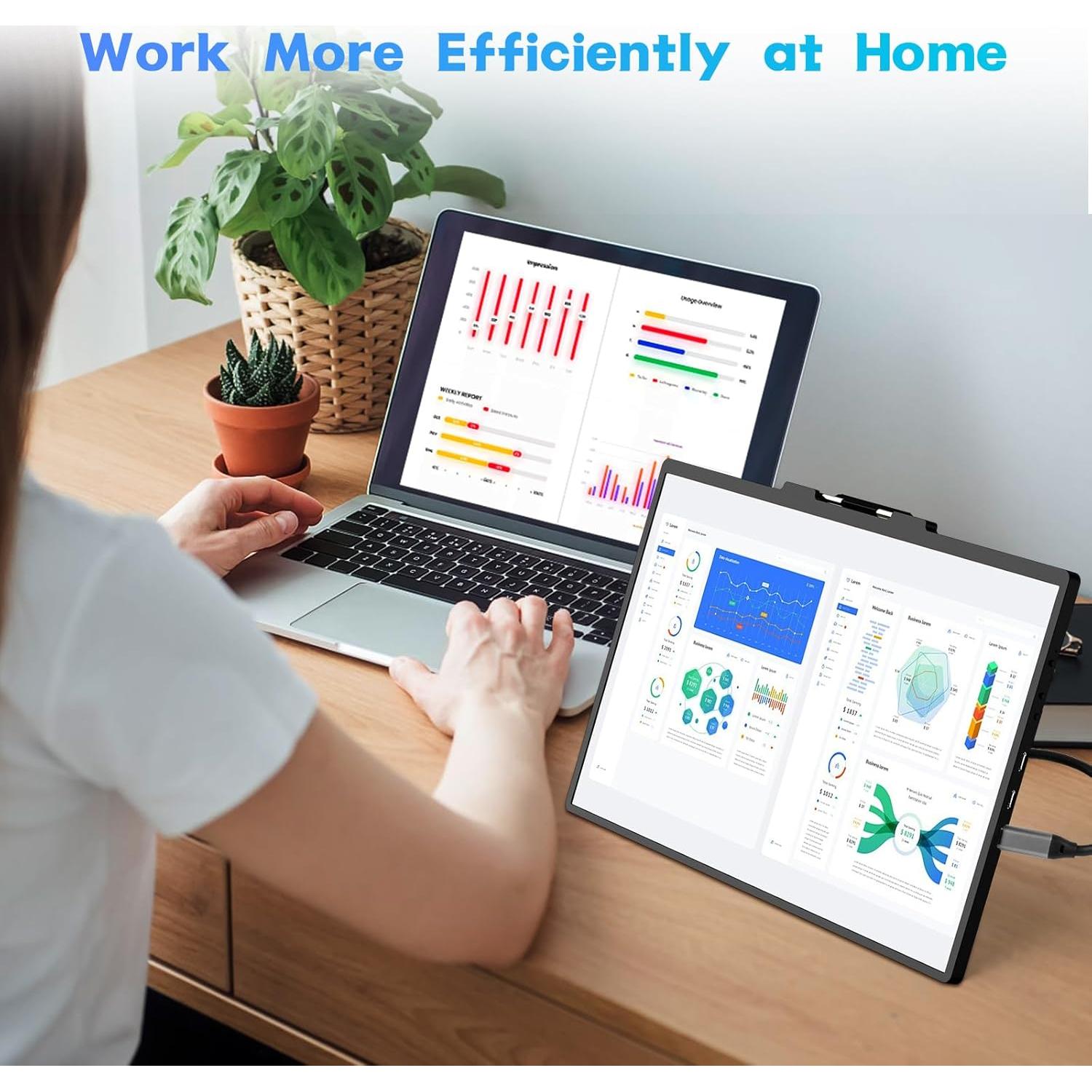 Monitor Portátil Jusnboir 14" FHD 1080P USB-C HDMI