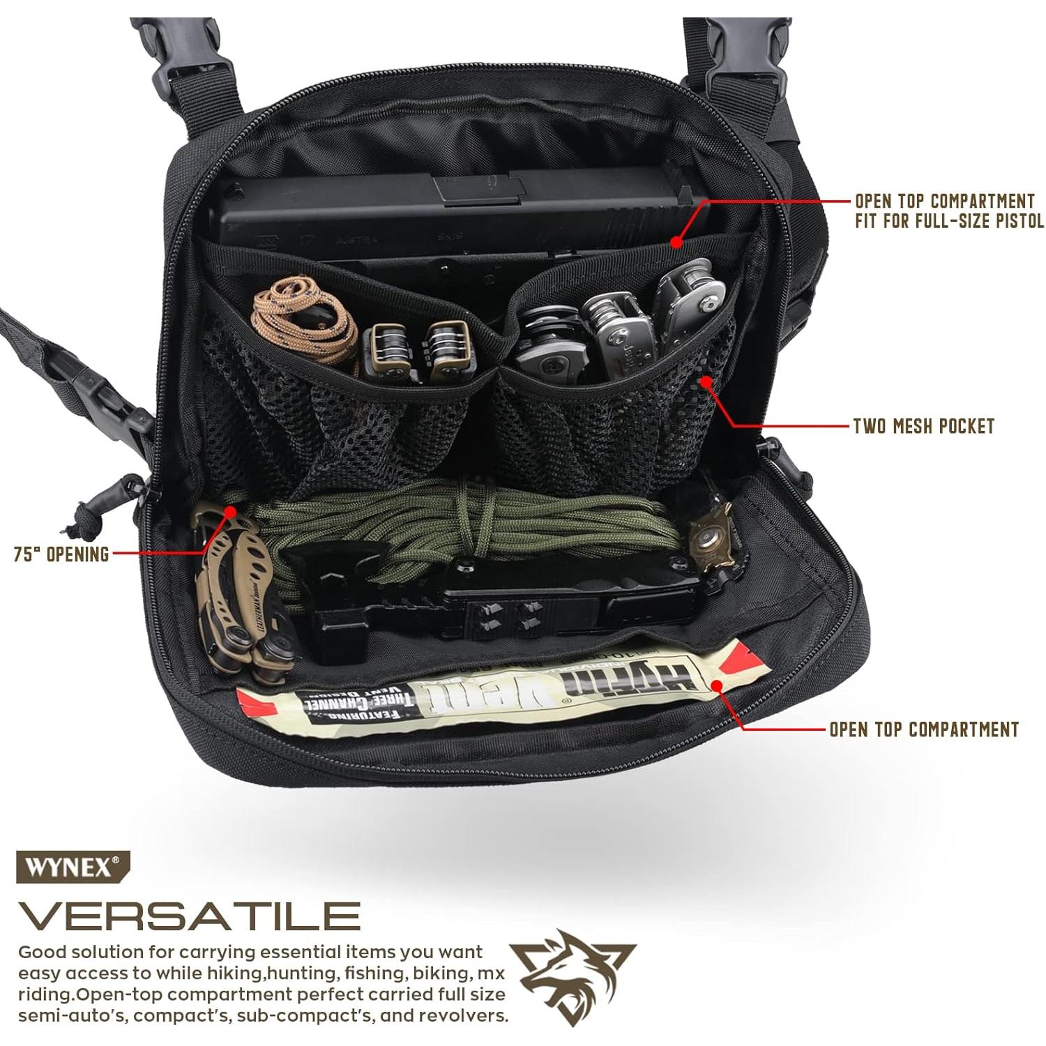 Bolsa de Pecho Táctica WYNEX Nylon 1000D Ajustable