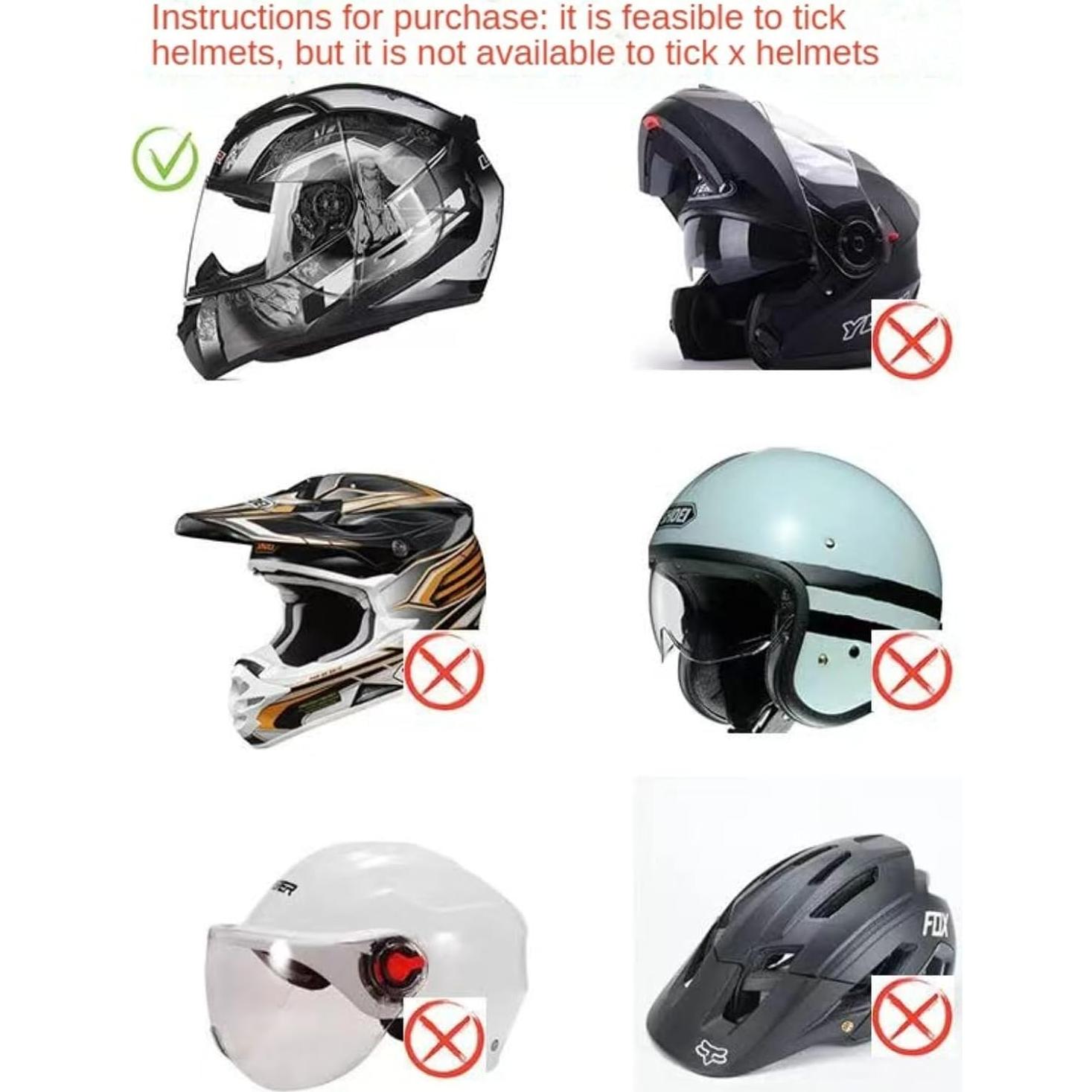 Cubierta de Casco de Motocicleta HTLNUZD Cara Completa Unisex