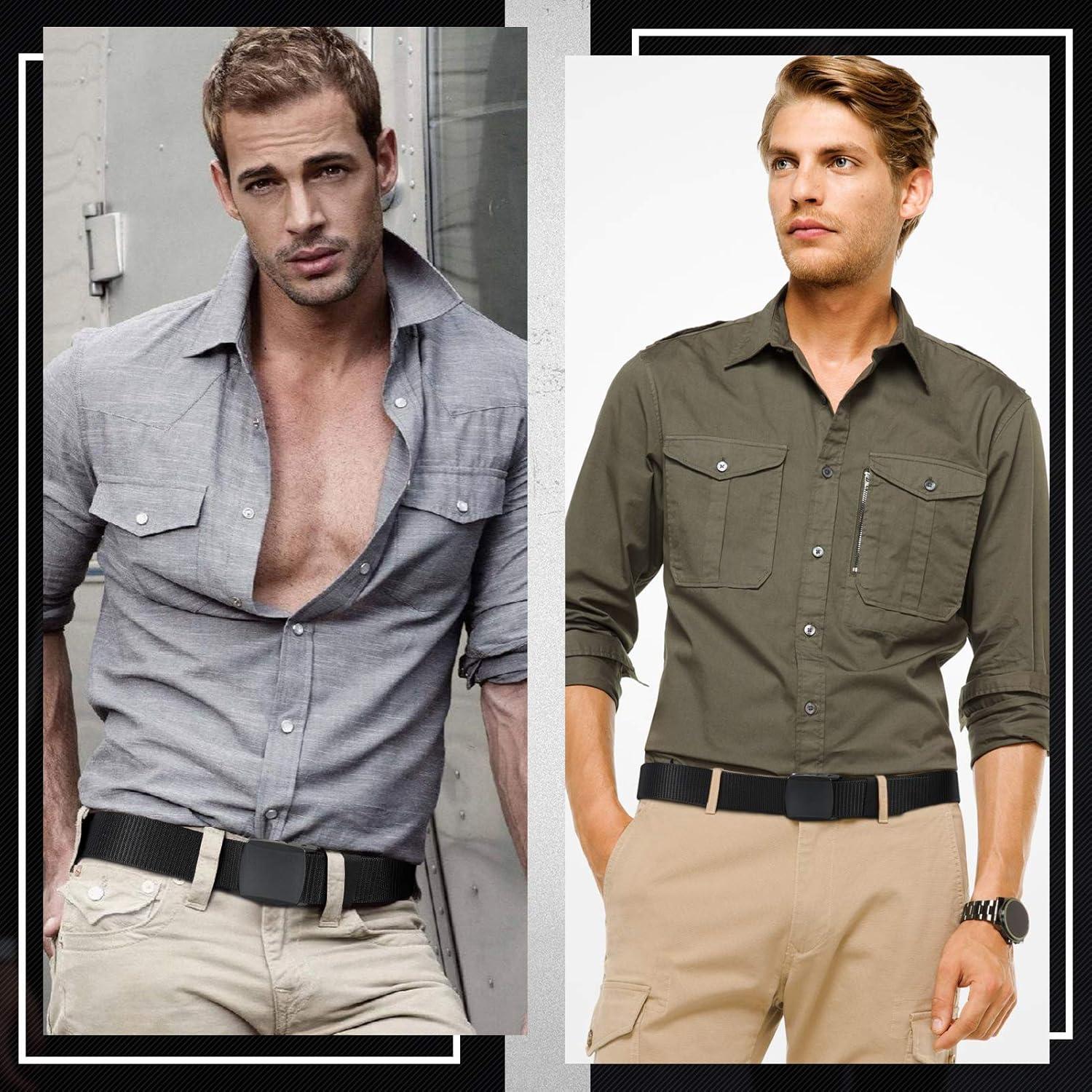 Cinturón Táctico Militar Nylon Ajustable para Hombres