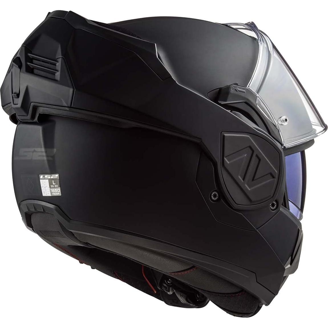LS2 Helmets Advant Modular Helmet with Integrated Cardo 4X Bluetooth (Noir Matte Black - 3X-Large)