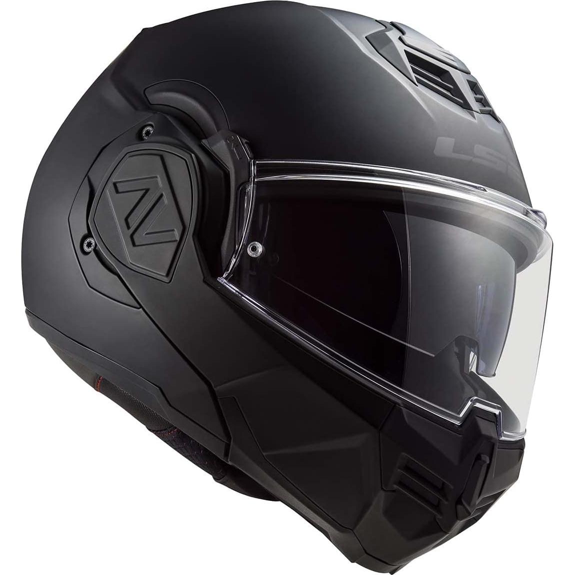 LS2 Helmets Advant Modular Helmet with Integrated Cardo 4X Bluetooth (Noir Matte Black - 3X-Large)