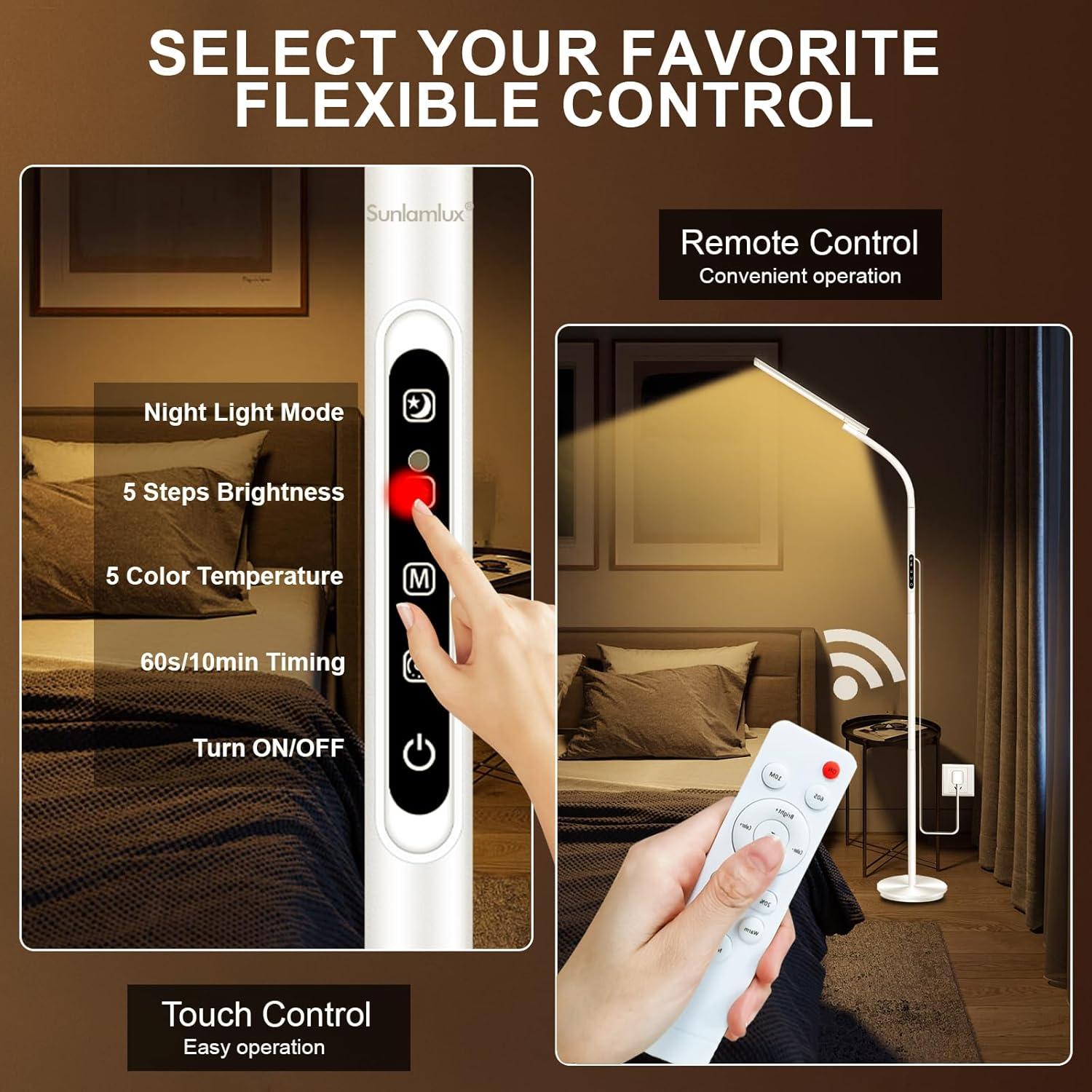 Lámpara de Terapia de Luz SIYUAN 10000 Lux con Control Remoto