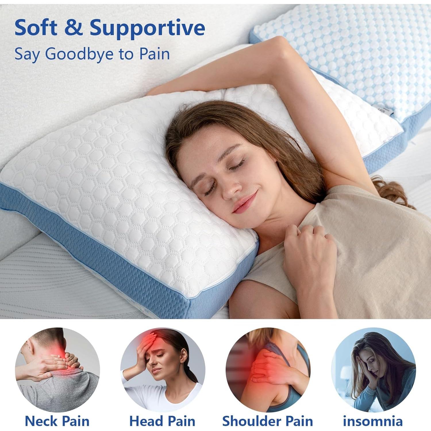 Almohada Ajustable WEUP Reina con Espuma Memoria Refrigerante