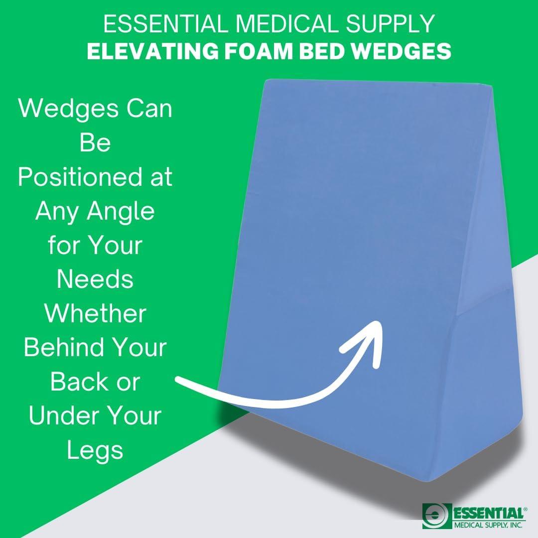 Almohada en cuña de espuma Essential Medical 19.05 cm azul