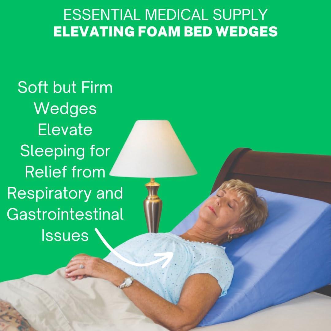 Almohada en cuña de espuma Essential Medical 19.05 cm azul