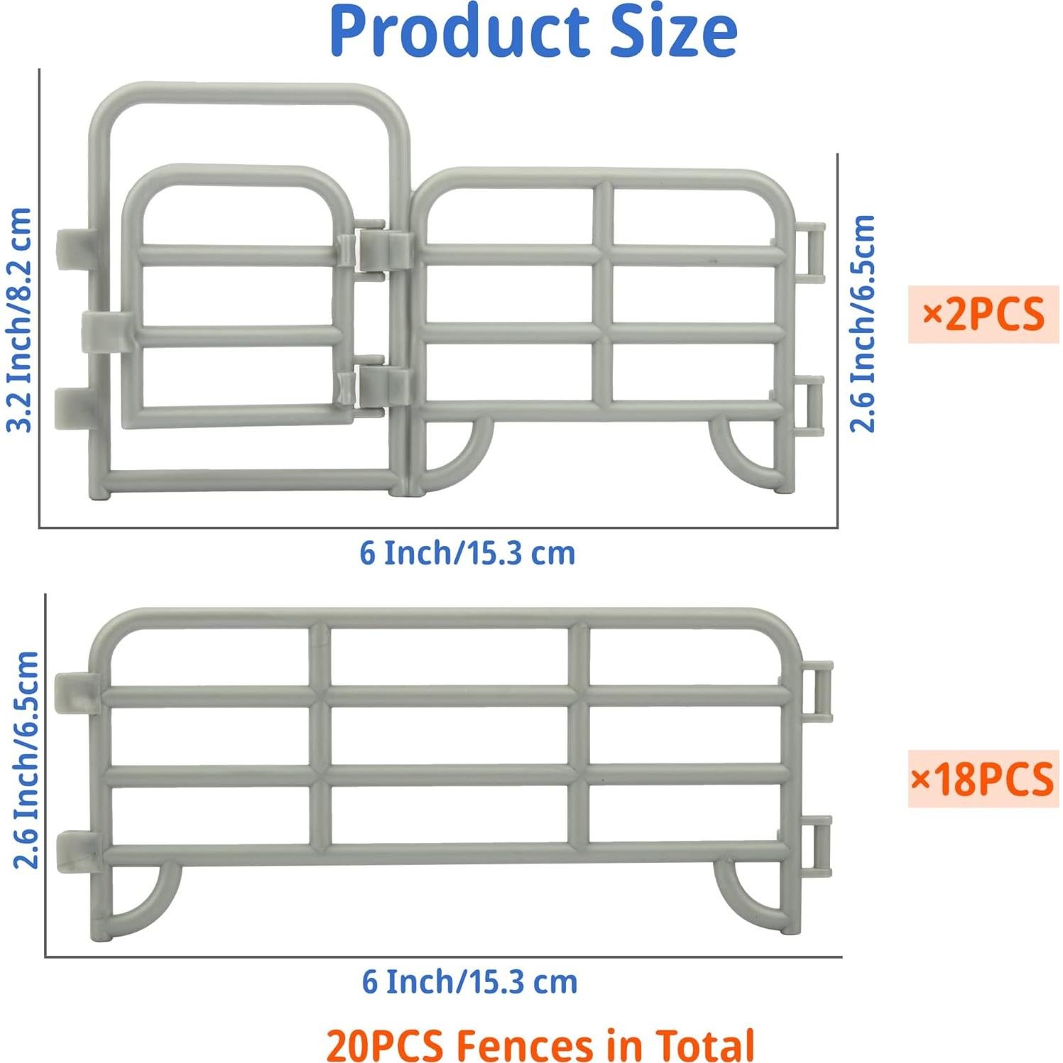 Set de Cercas de Corral TOYMANY 20 Piezas para Niños