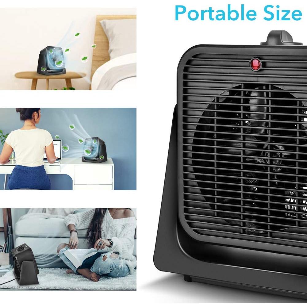 Ventilador y Calefactor 2 en 1 TRUSTECH SFH-181TP, Negro