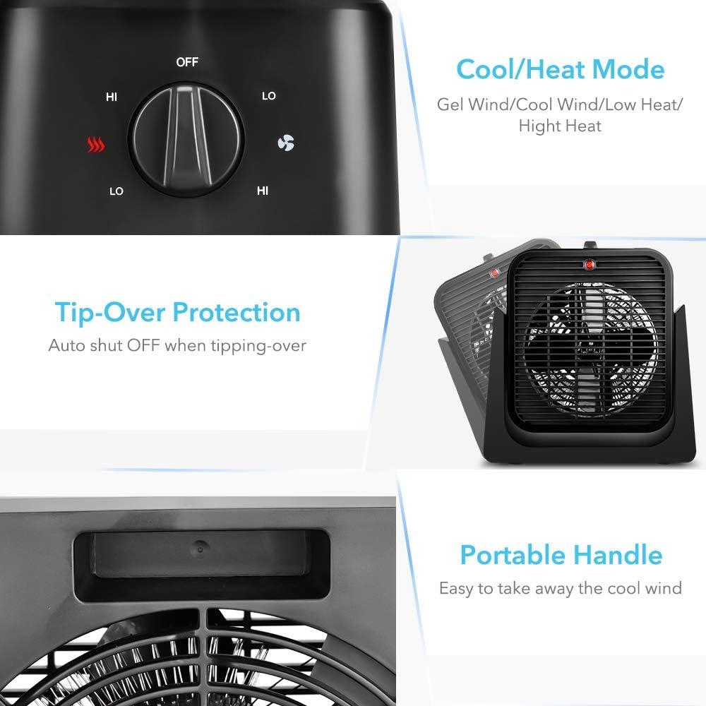 Ventilador y Calefactor 2 en 1 TRUSTECH SFH-181TP, Negro