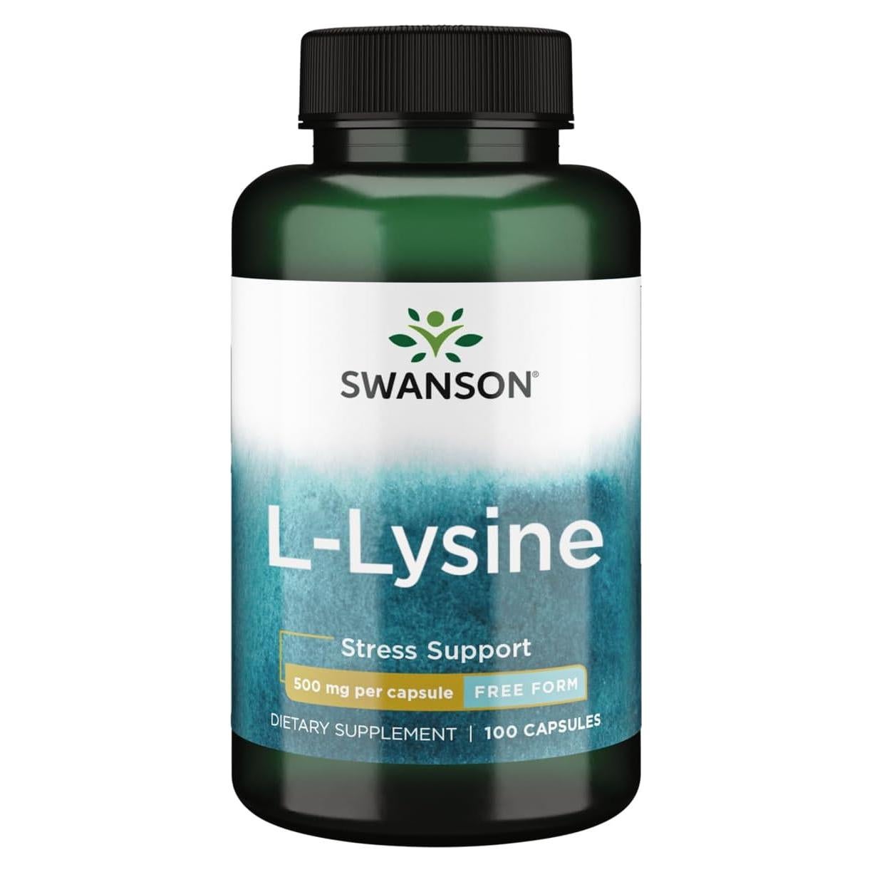 Swanson L-Lysine 500 mg 100 Cápsulas - Apoyo Inmunológico