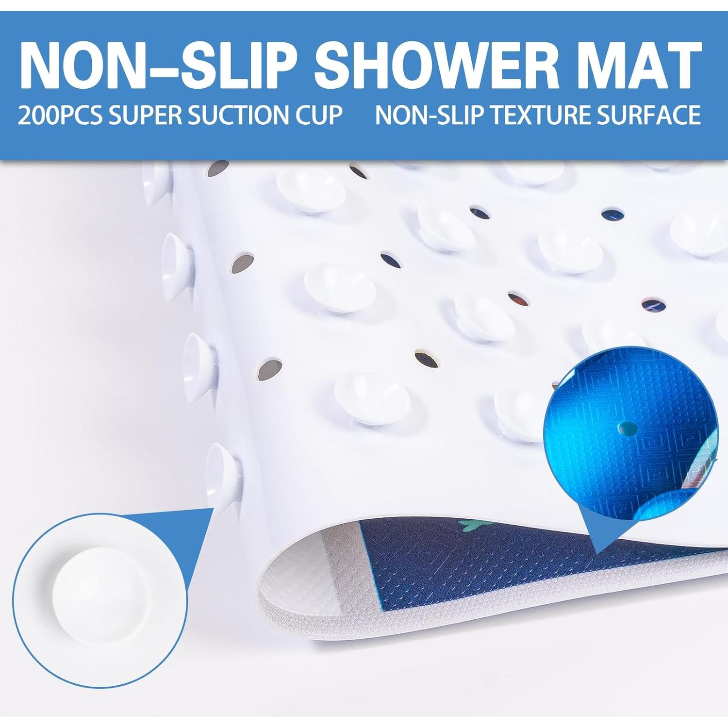 Alfombrilla de baño antideslizante YUBYFA 101.6x40.6 cm Dinosaurio