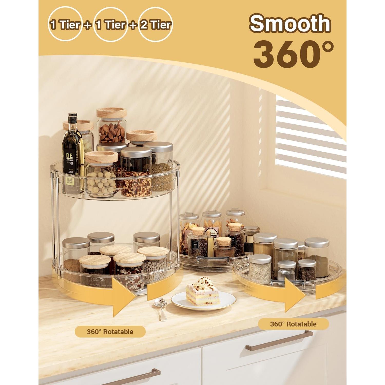 Organizador Lazy Susan 2 Niveles 23.5 cm y 30 cm Incostar