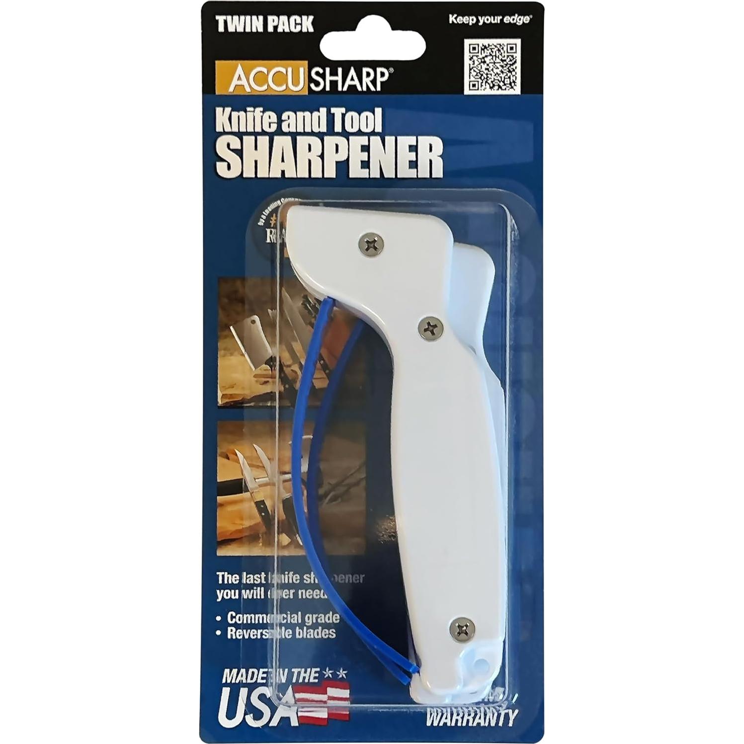 Afilador de Cuchillos AccuSharp 2 Unidades Carburo Blanco