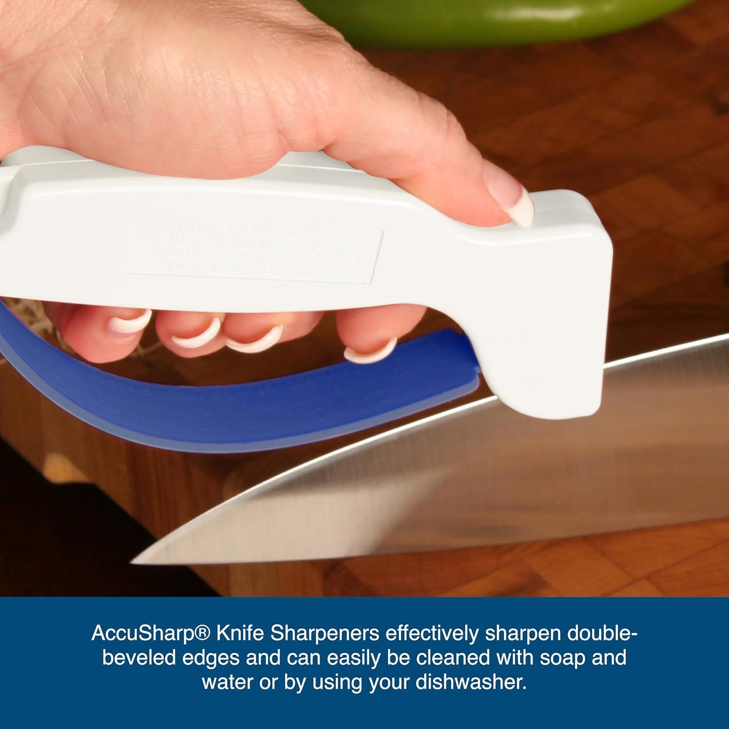 Afilador de Cuchillos AccuSharp 2 Unidades Carburo Blanco