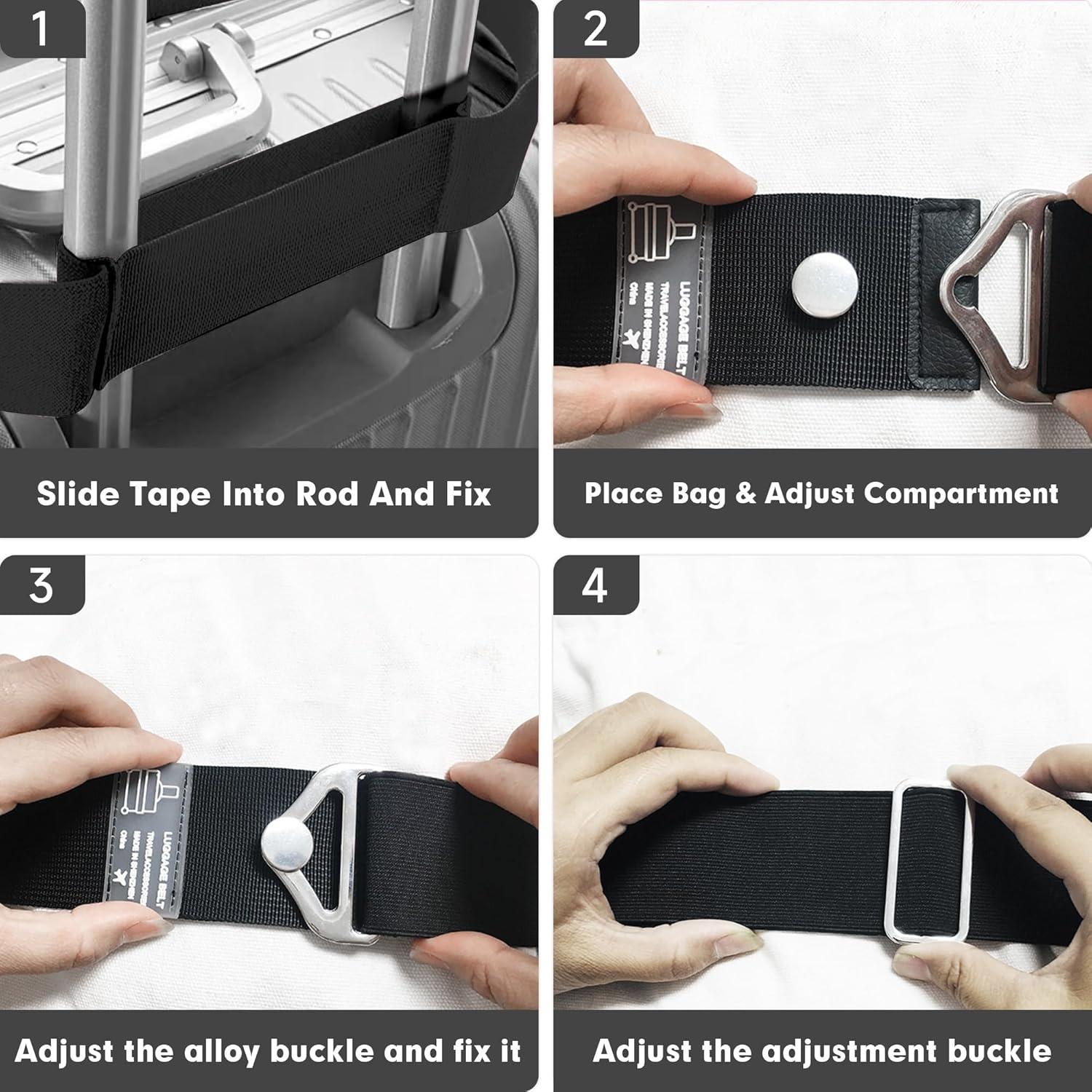 Cinturón de viaje 2 en 1 LvliLighting negro ajustable