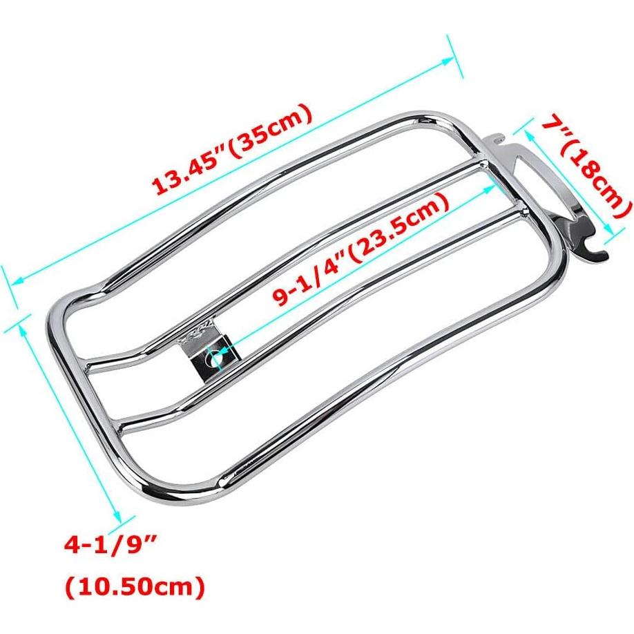 Solo Seat Luggage Rack for Harley - Compatible with 1997-2015 Touring FLH/T FLHT Electra Glide, FLTR Road Glide