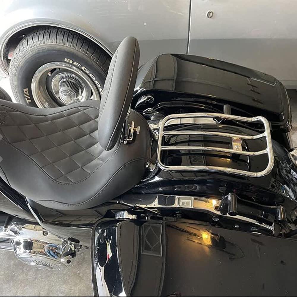 Solo Seat Luggage Rack for Harley - Compatible with 1997-2015 Touring FLH/T FLHT Electra Glide, FLTR Road Glide