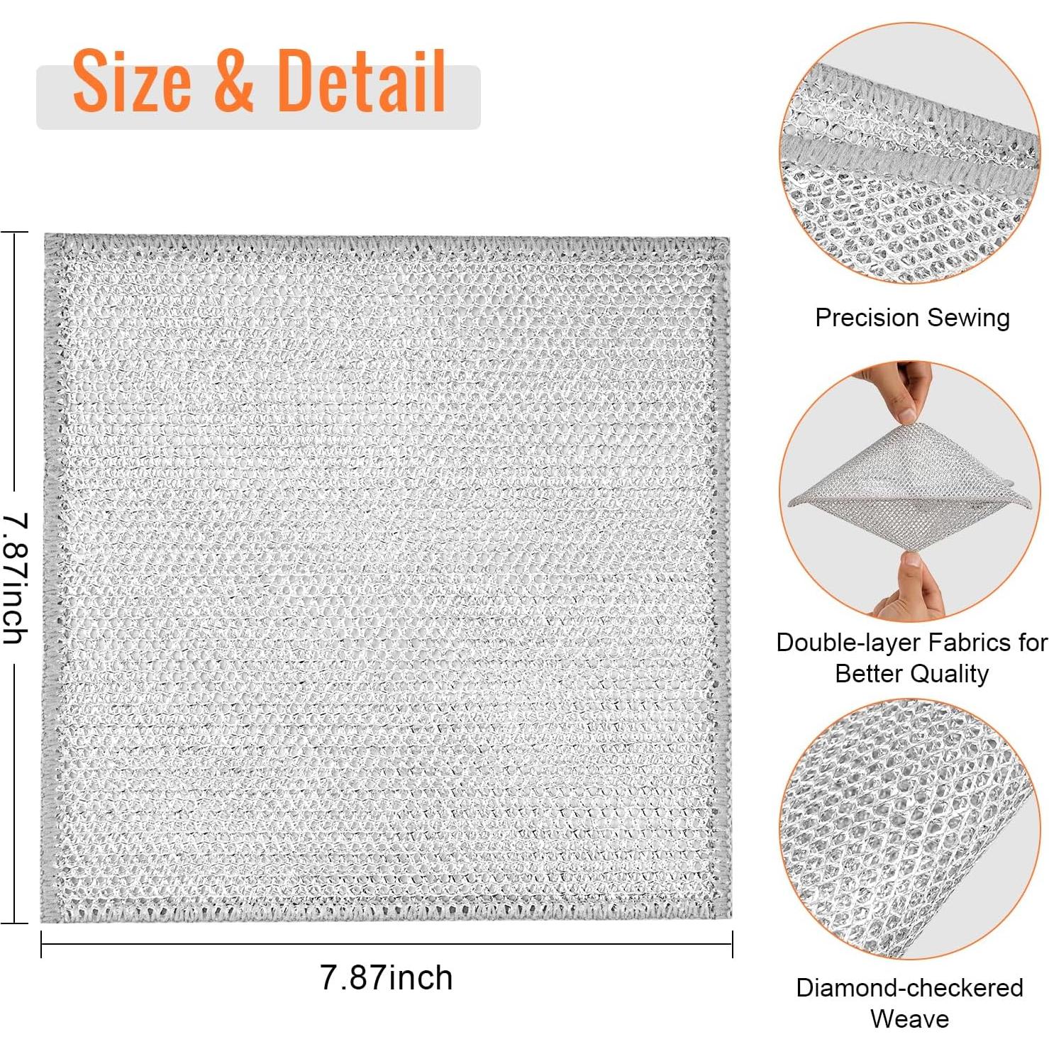6 Paños de Cocina Dazhuocs de Alambre Multifuncionales 19.81cm