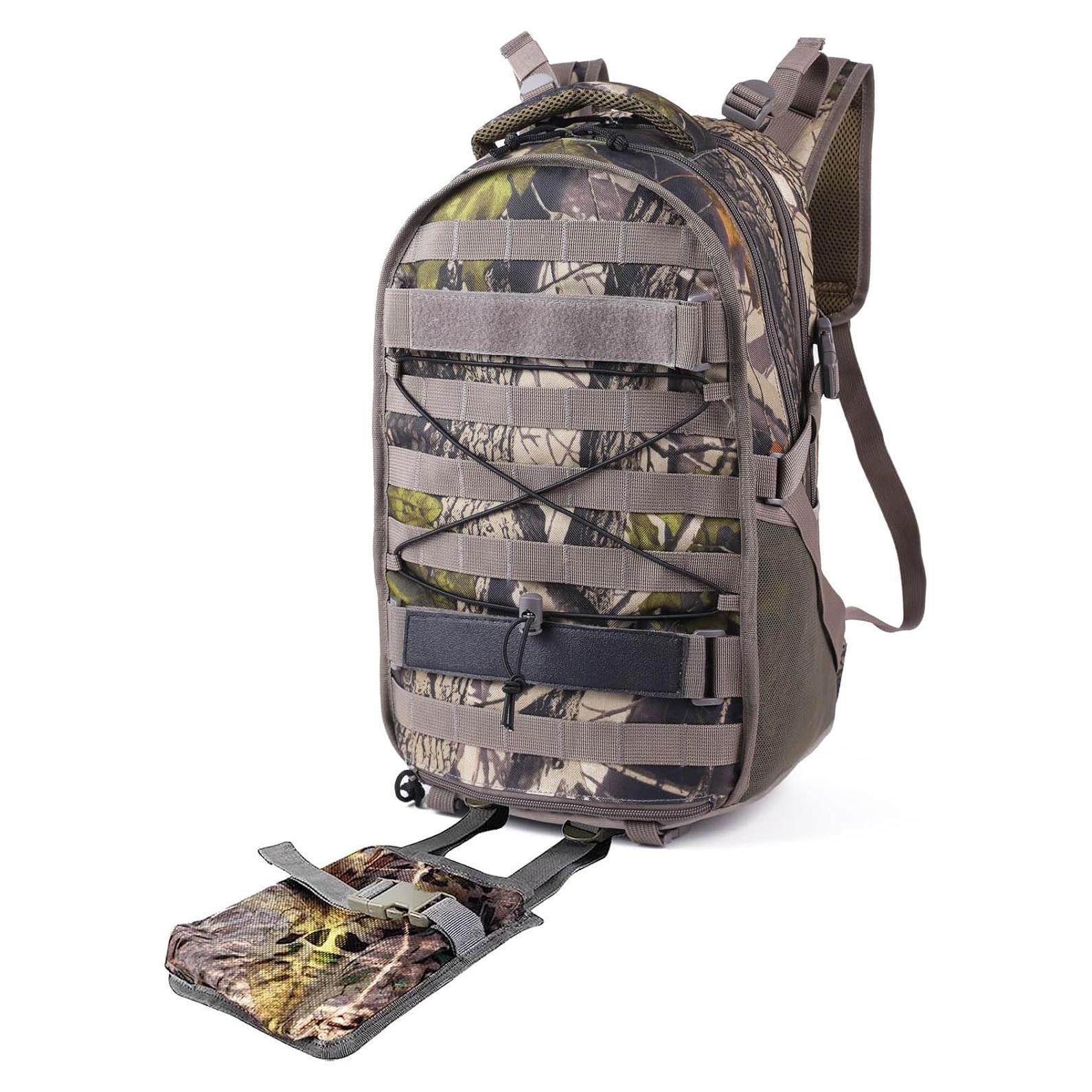 Mochila de Caza Camo con Soporte para Rifle 30L Impermeable