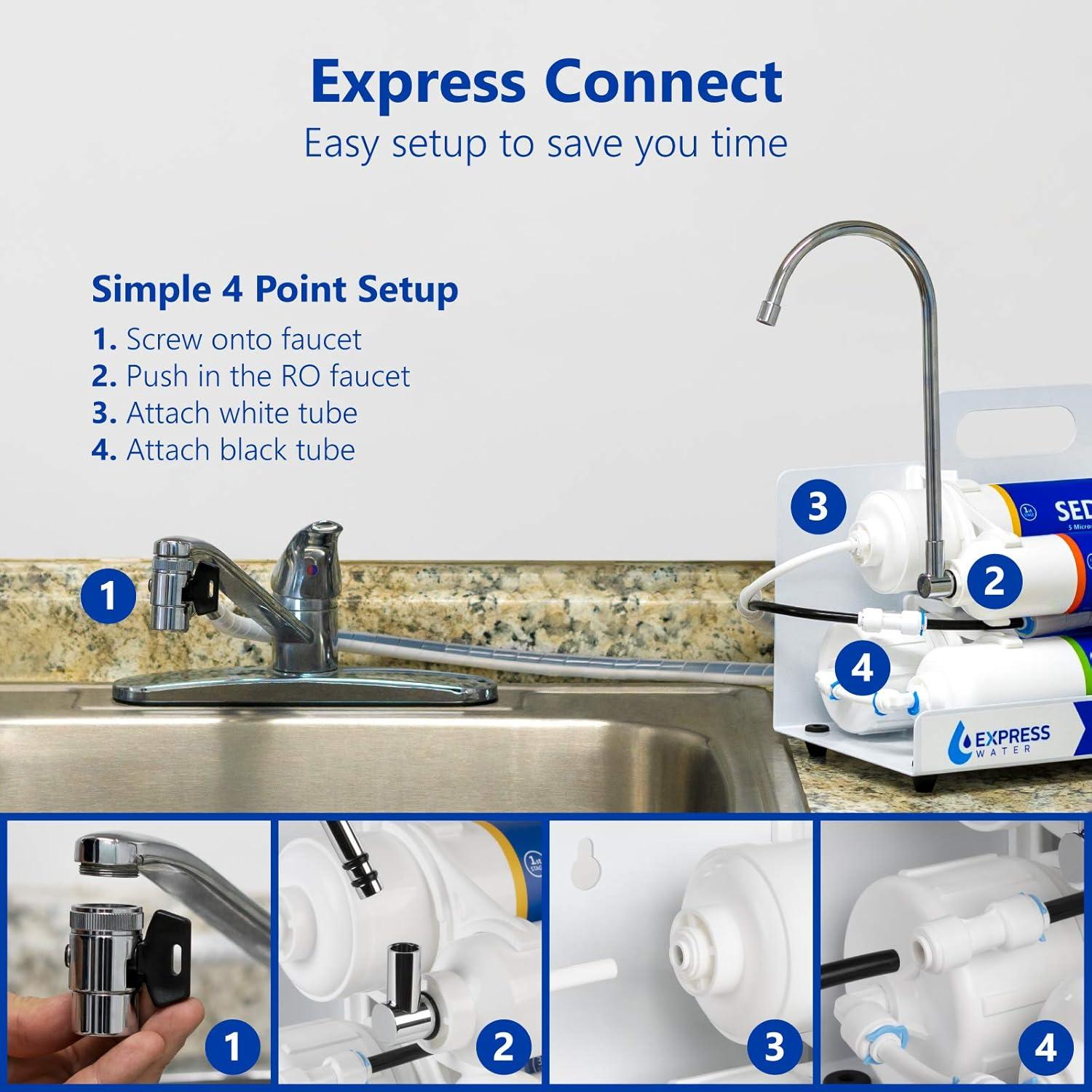Sistema de Filtración de Agua Express Water EZRO5 4 Etapas