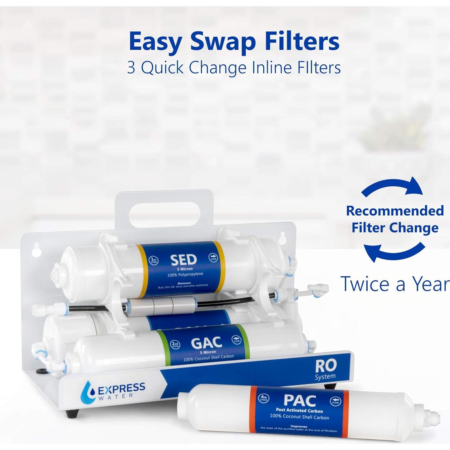 Sistema de Filtración de Agua Express Water EZRO5 4 Etapas