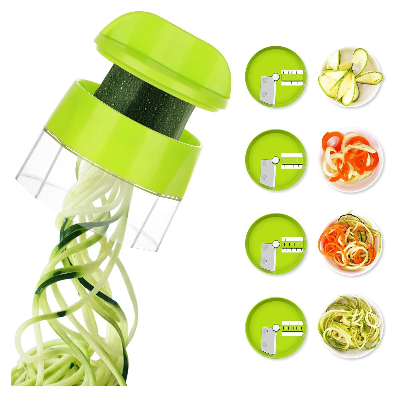 Espiralizador de Verduras Sedhoom 4 en 1 Verde Claro