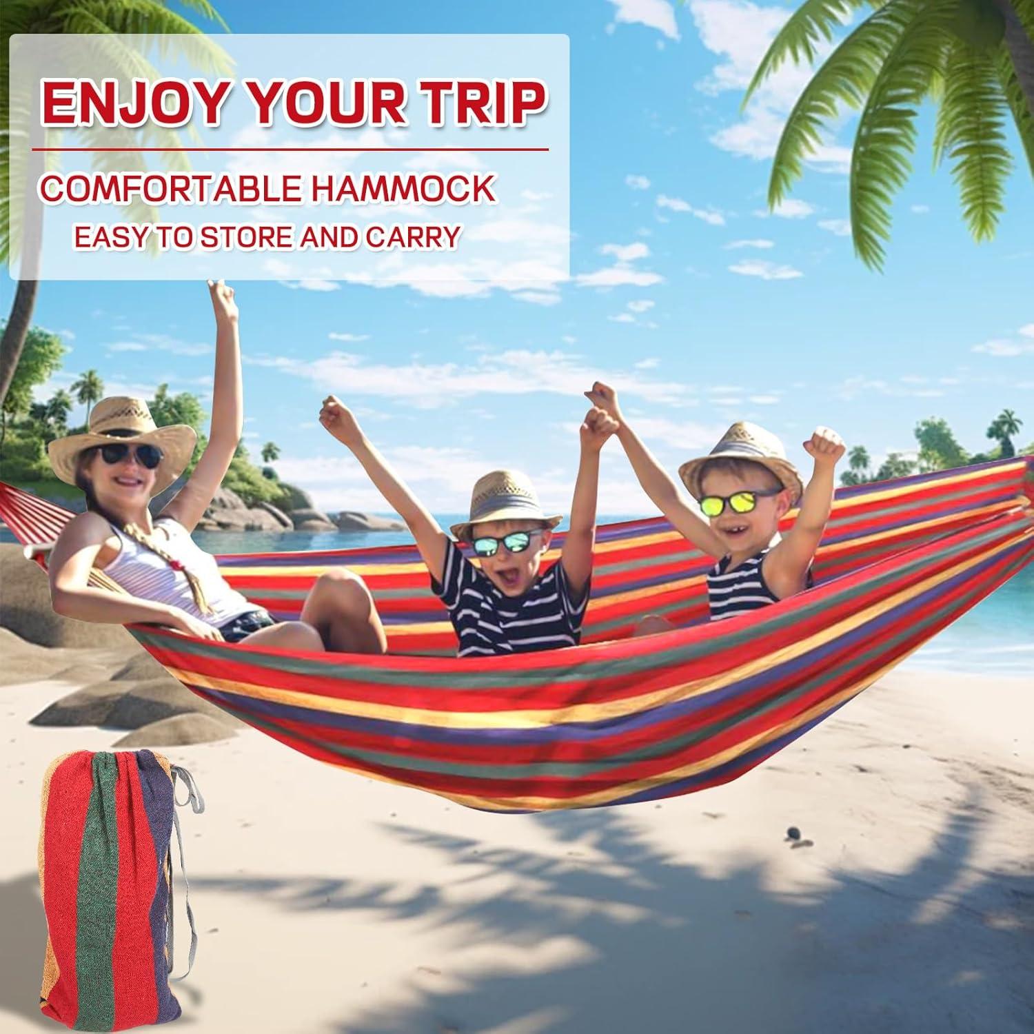 Hamaca BieAziton 2 Personas 299 kg Rojo con Accesorios