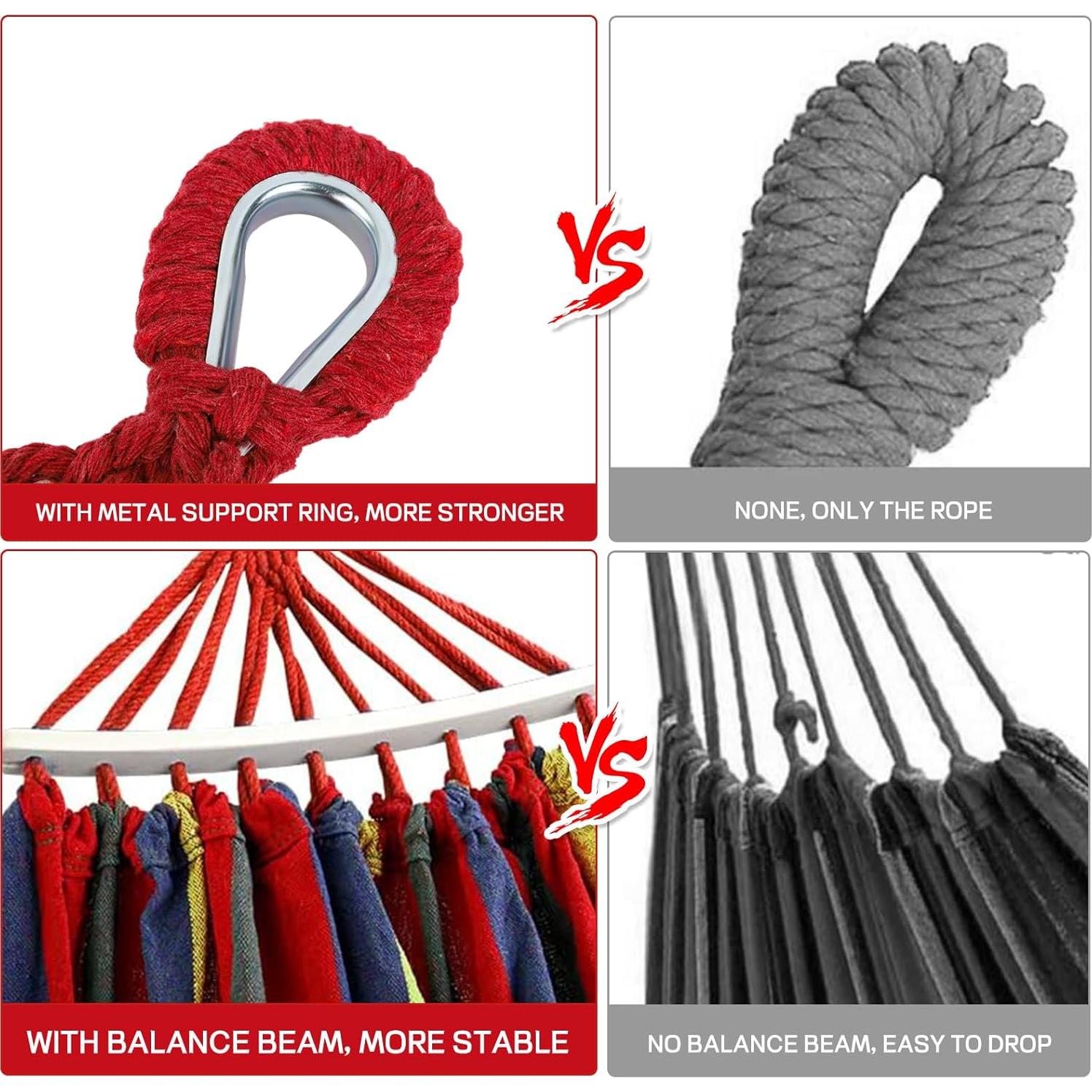 Hamaca BieAziton 2 Personas 299 kg Rojo con Accesorios