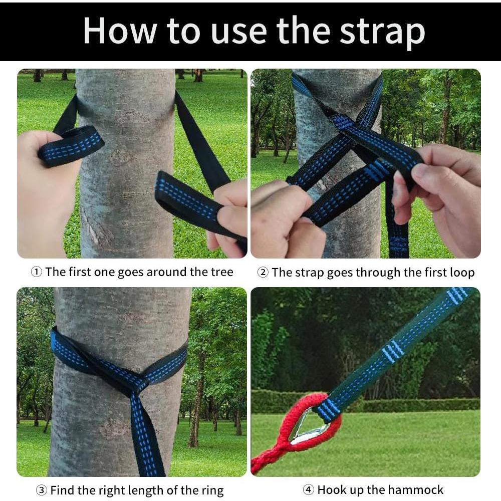 Hamaca BieAziton 2 Personas 299 kg Rojo con Accesorios