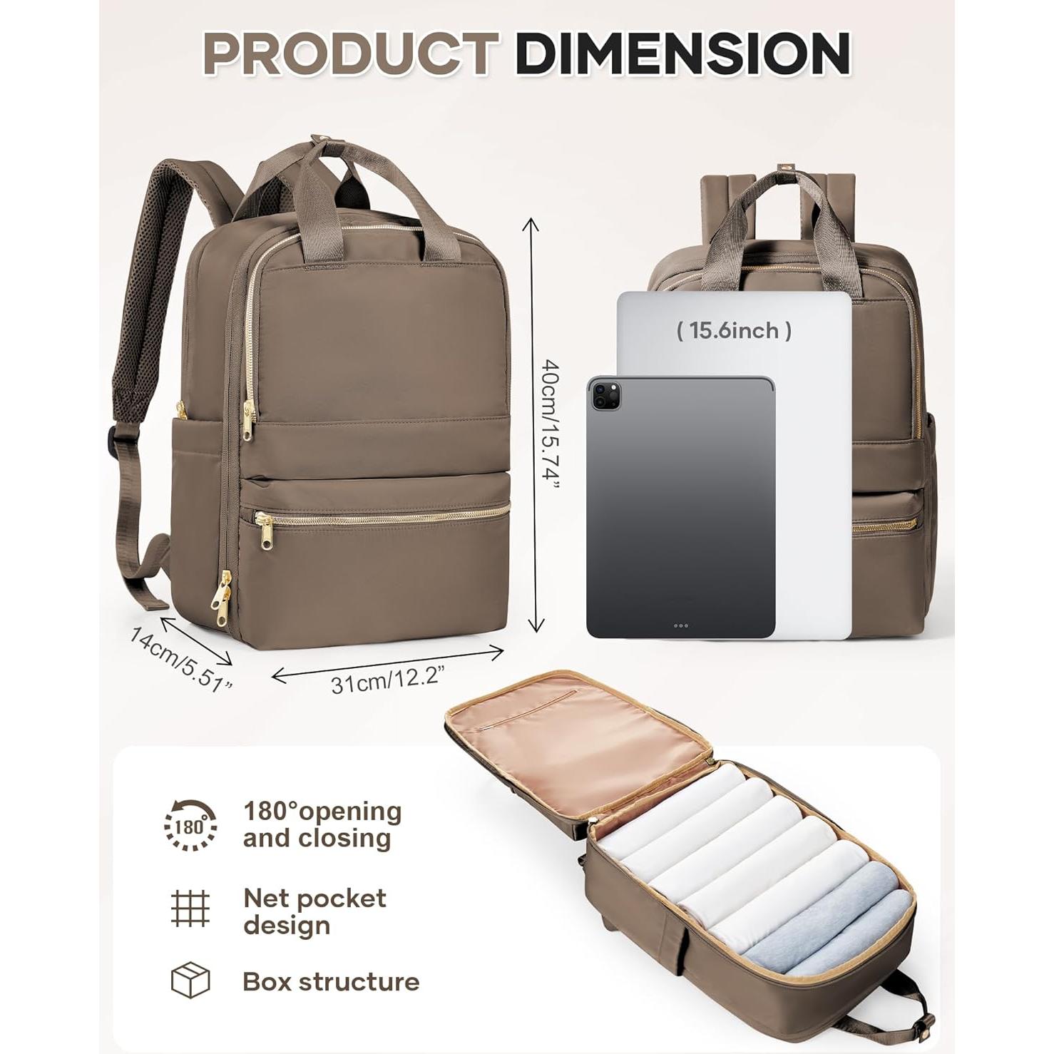 Mochila de Viaje Wepadre 40x31x14cm Impermeable para Laptop