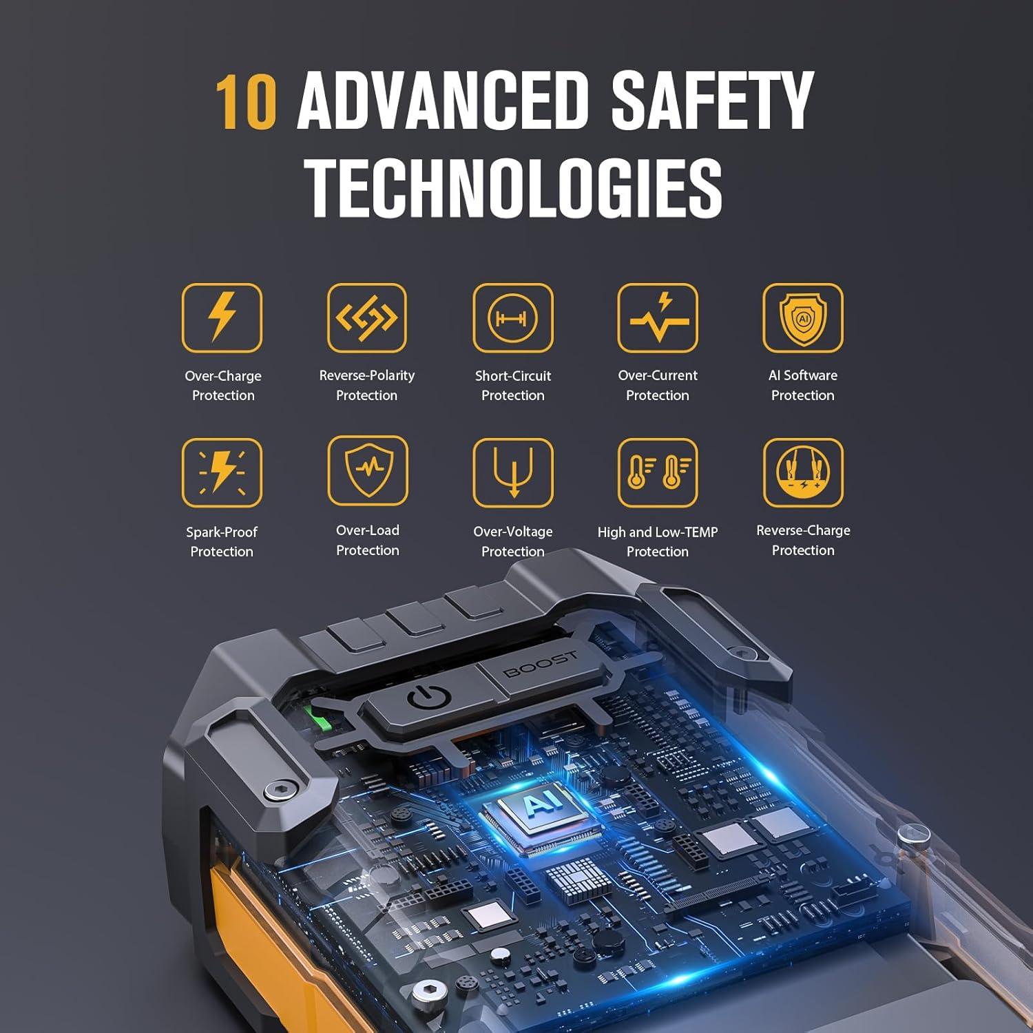 VTOMAN V10 Max 5500A Arrancador de Salto 12V USB-C 100W