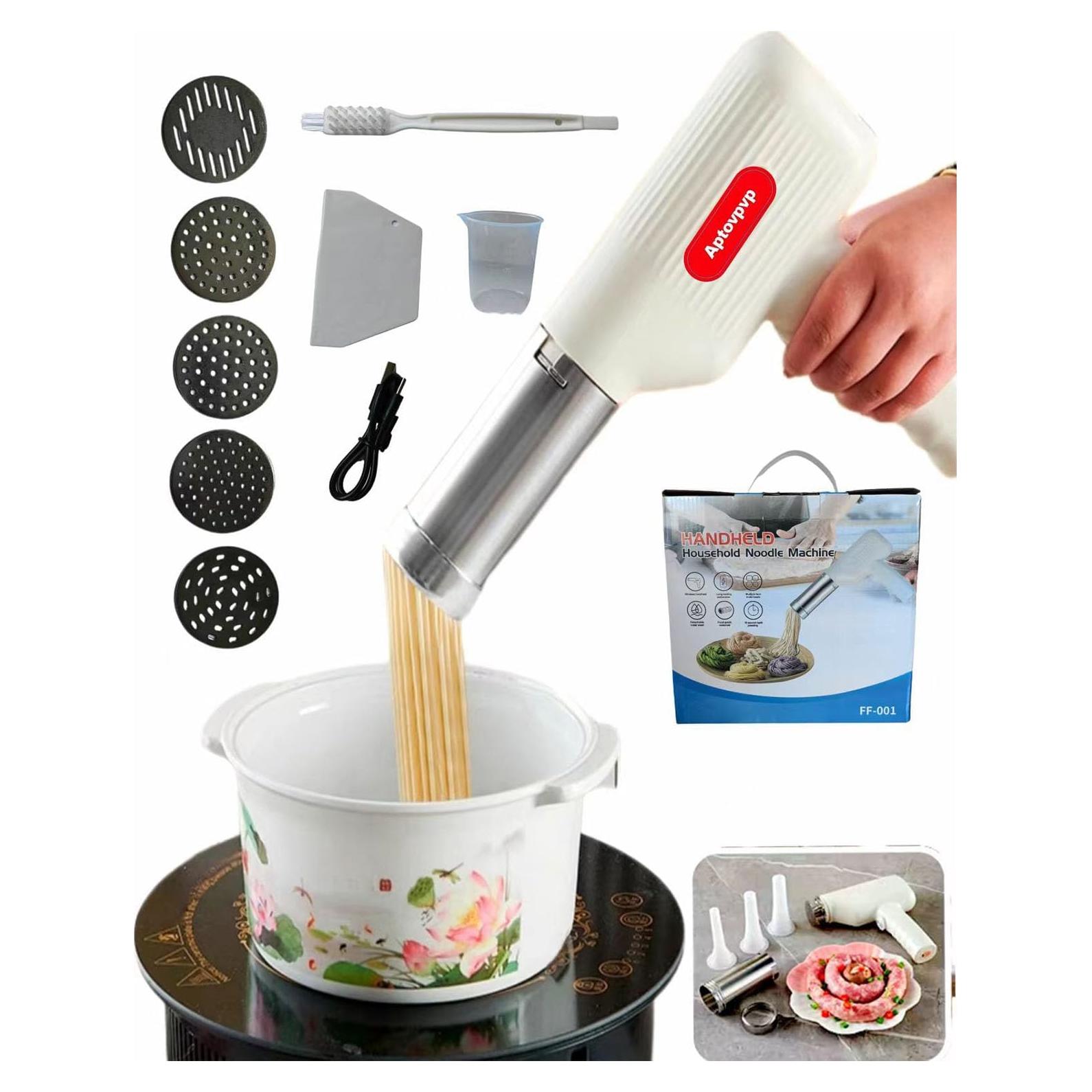 Máquina de Fideos Eléctrica Inalámbrica Aptovpvp 5 en 1