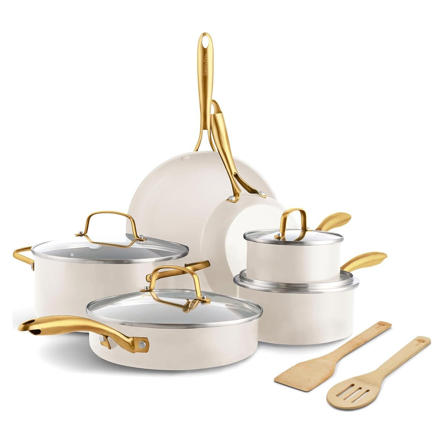 Juego de Utensilios de Cocina GreenPan Swift 12 Piezas Crema