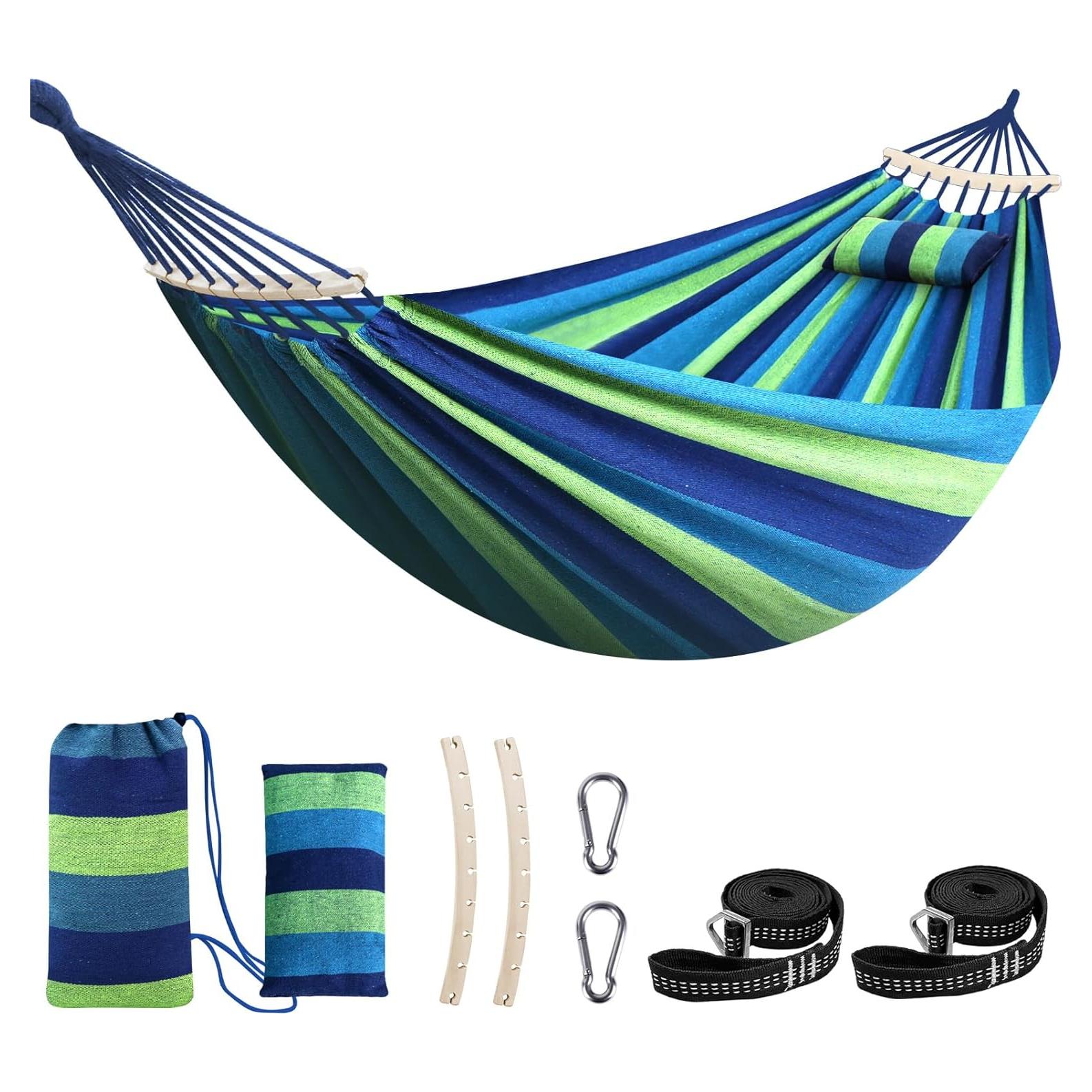 Hamaca Chihee Grande Algodón Soporta 299 kg con Barra