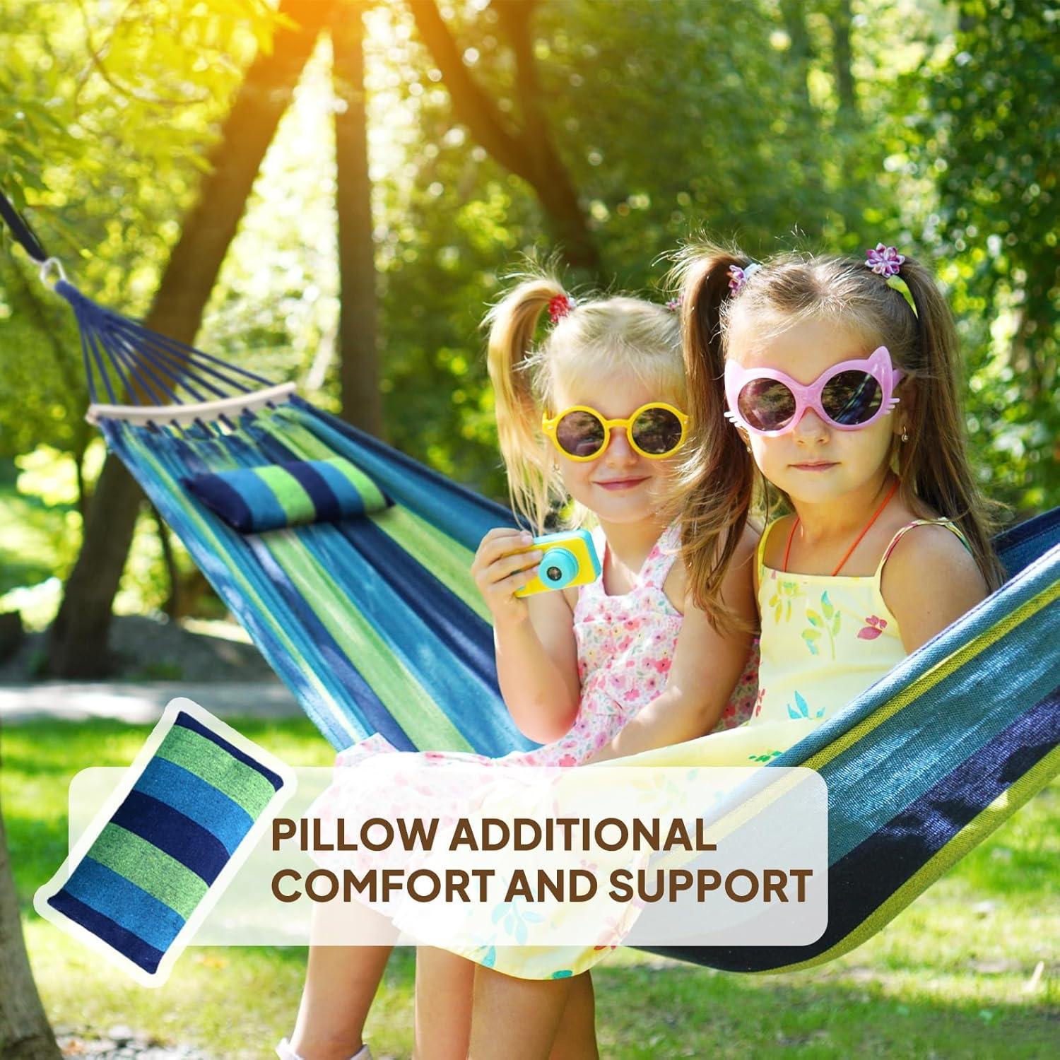 Hamaca Chihee Grande Algodón Soporta 299 kg con Barra