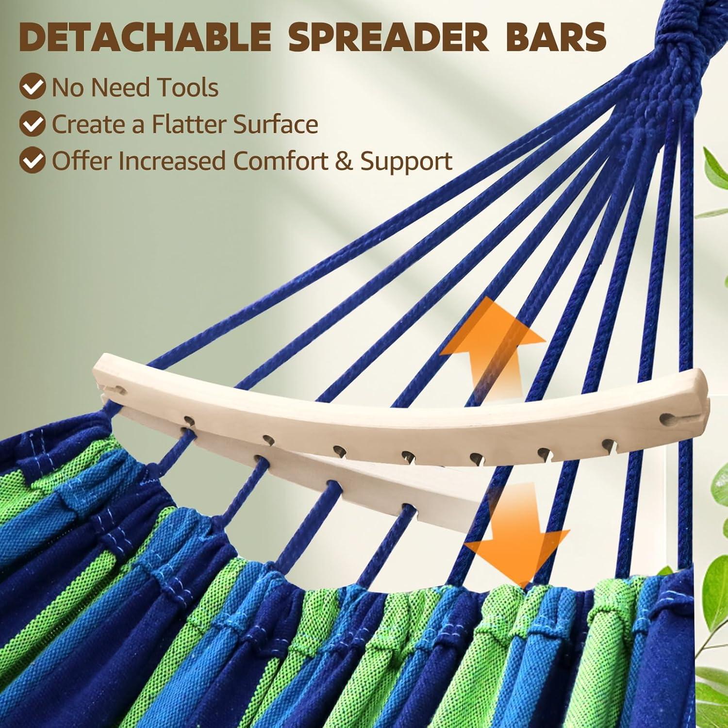 Hamaca Chihee Grande Algodón Soporta 299 kg con Barra