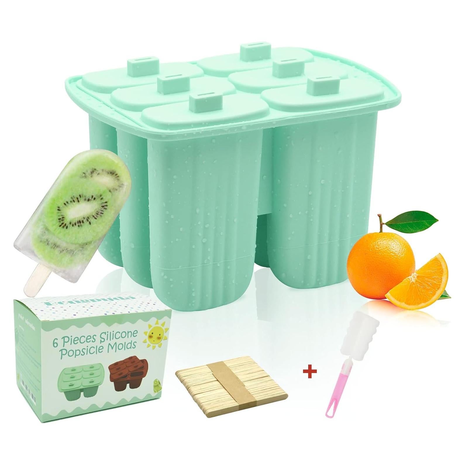 Moldes de Silicona para Paletas Bongpuda 6 Piezas Verde