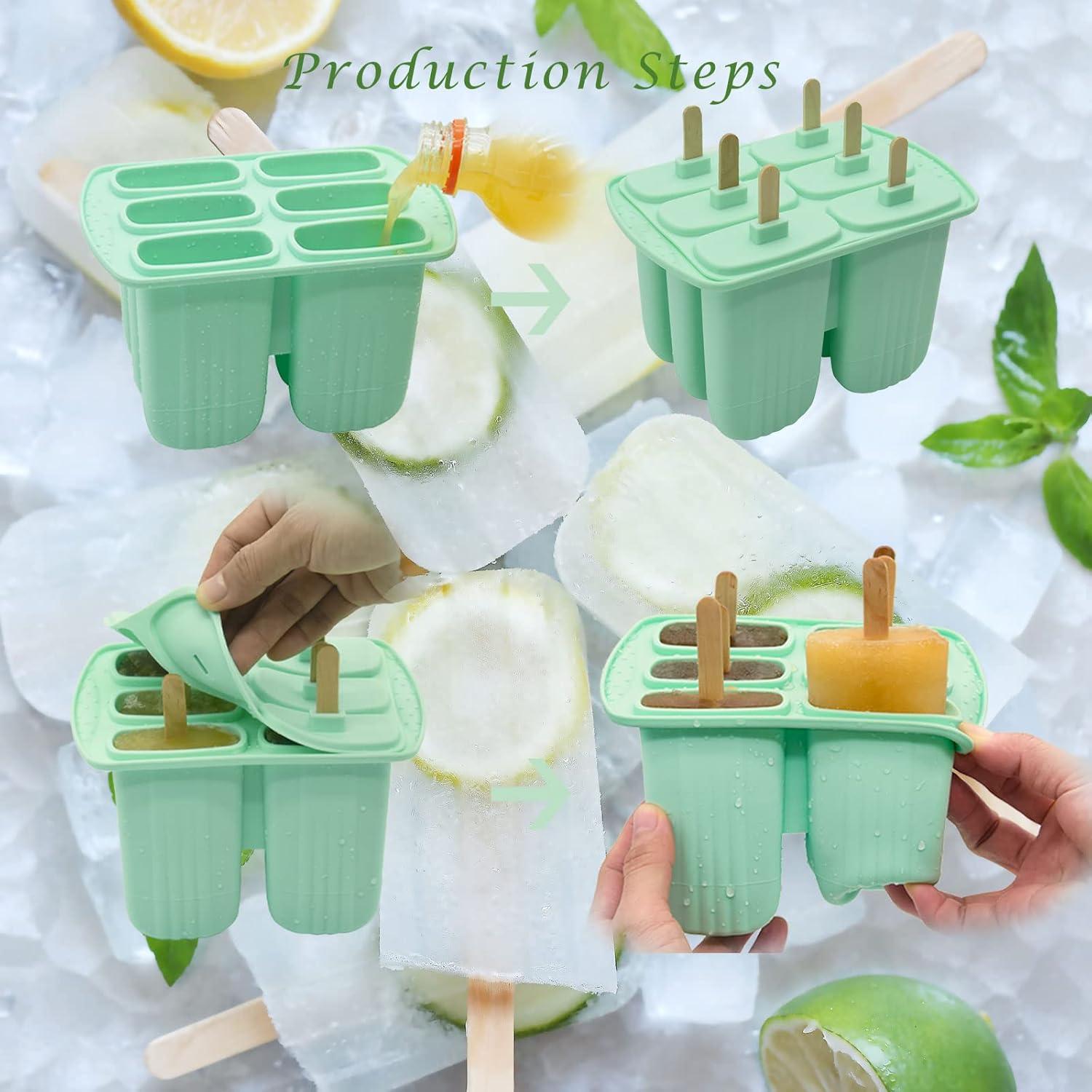 Moldes de Silicona para Paletas Bongpuda 6 Piezas Verde