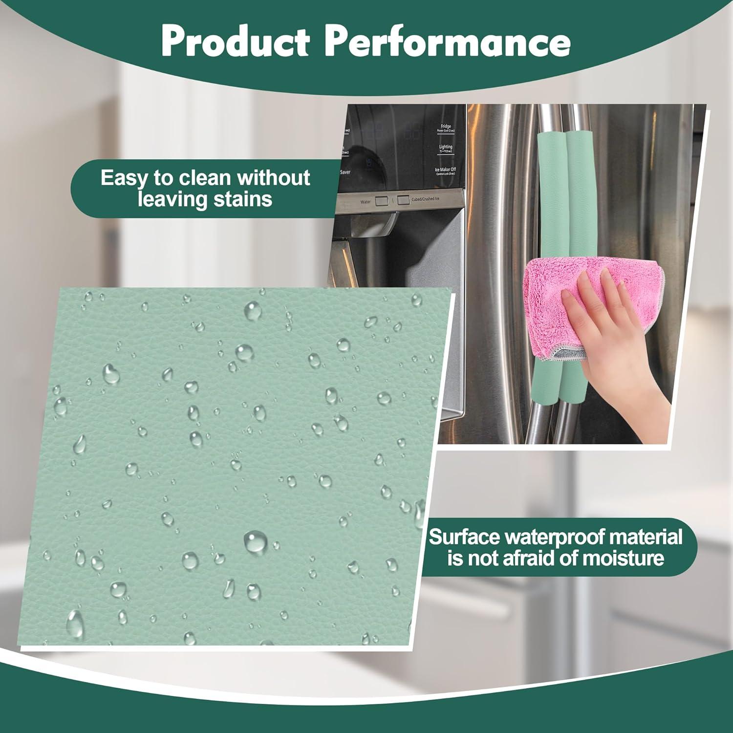 6 Cubiertas de Mango de Refrigerador Windspeed Verde Cuero