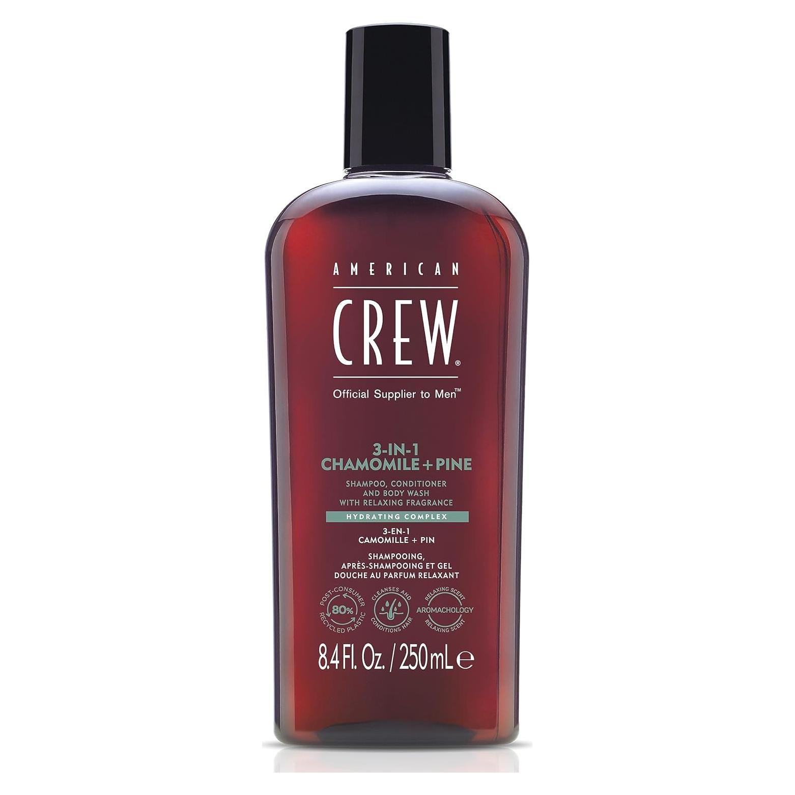 Champú 3 en 1 American Crew Manzanilla + Pino 248 ml