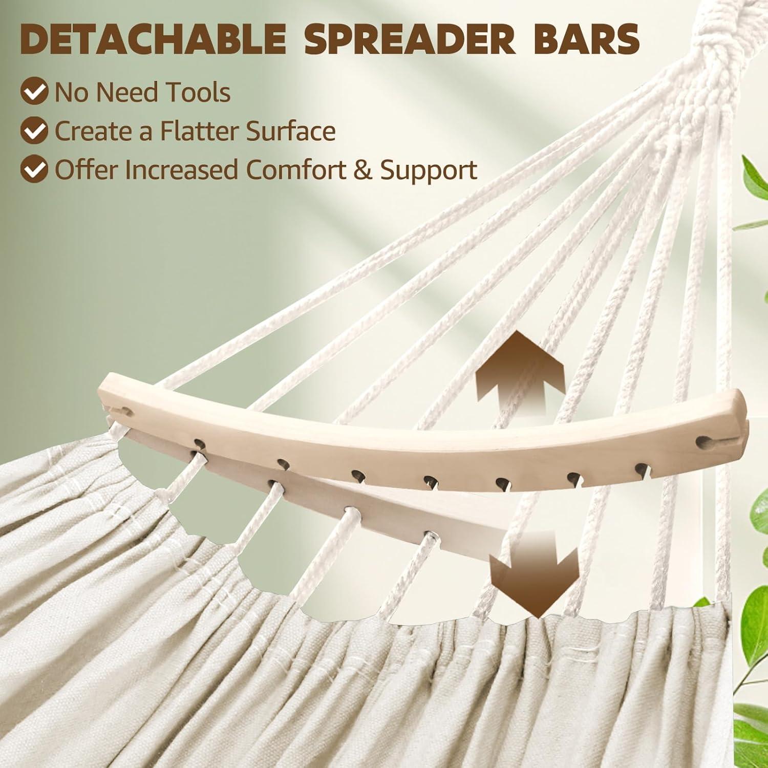 Hamaca Chihee Grande Algodón Suave 299kg Soporta 1 Persona