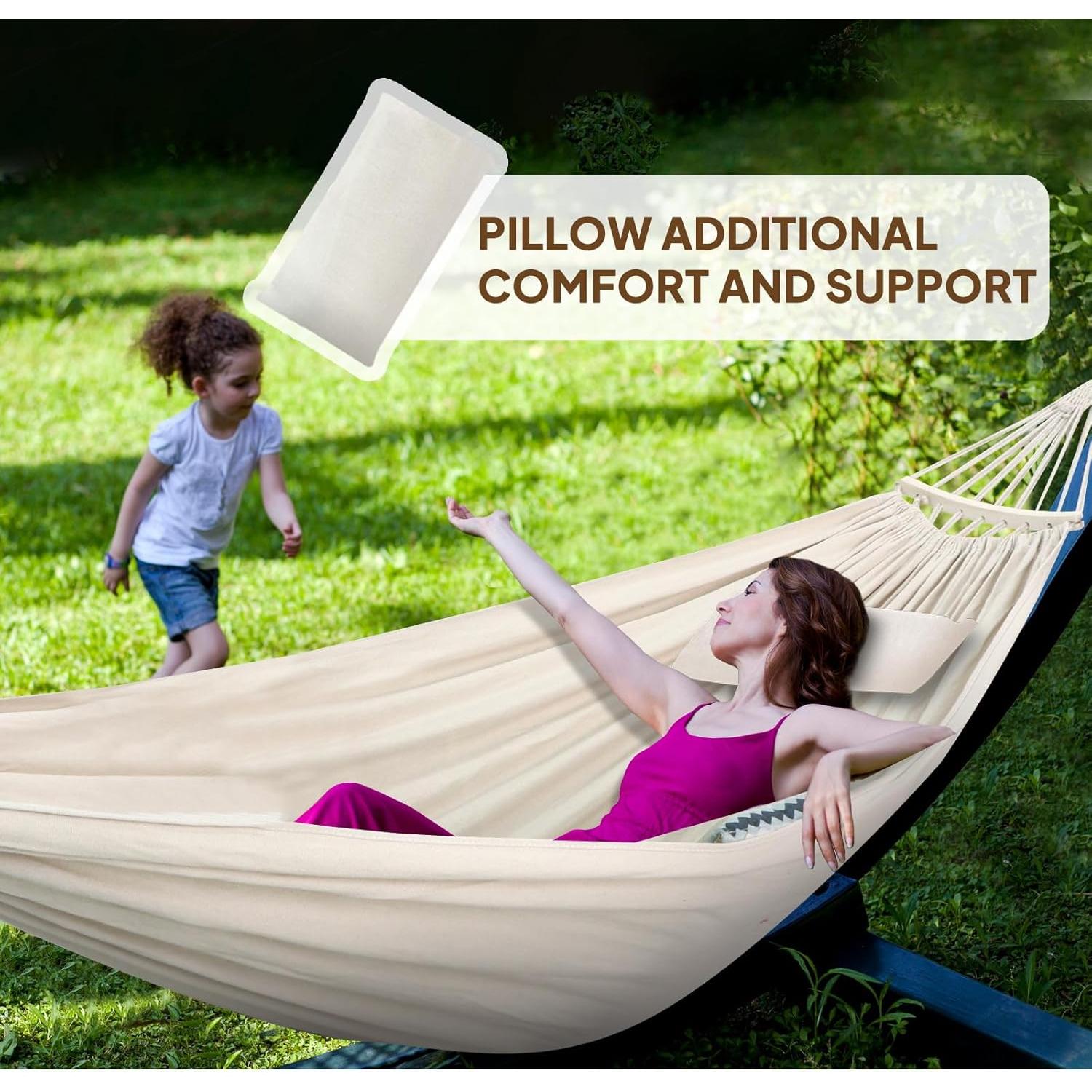 Hamaca Chihee Grande Algodón Suave 299kg Soporta 1 Persona