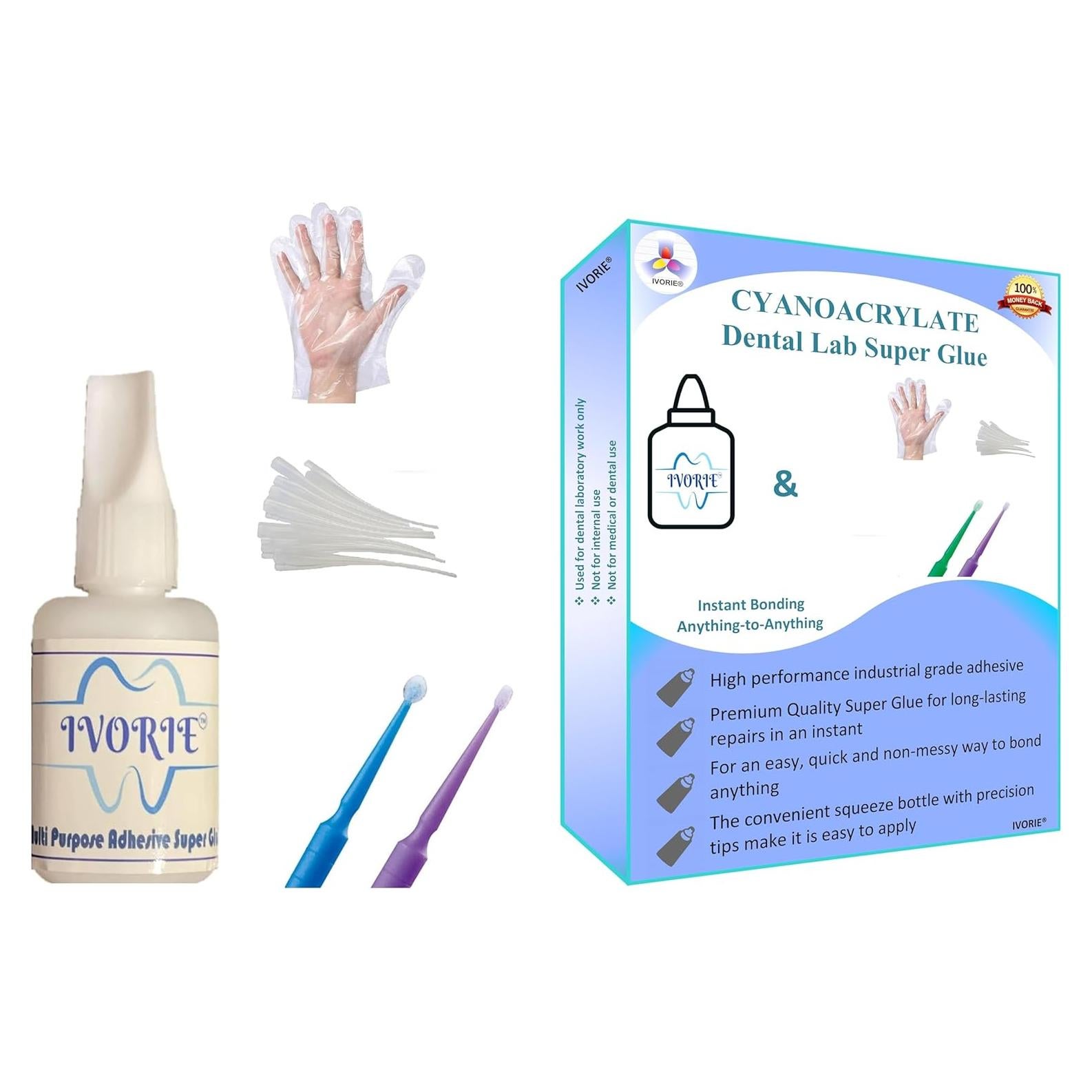 Pegamento Instantáneo IVORIE - 29,57 ml - Laboratorio Dental