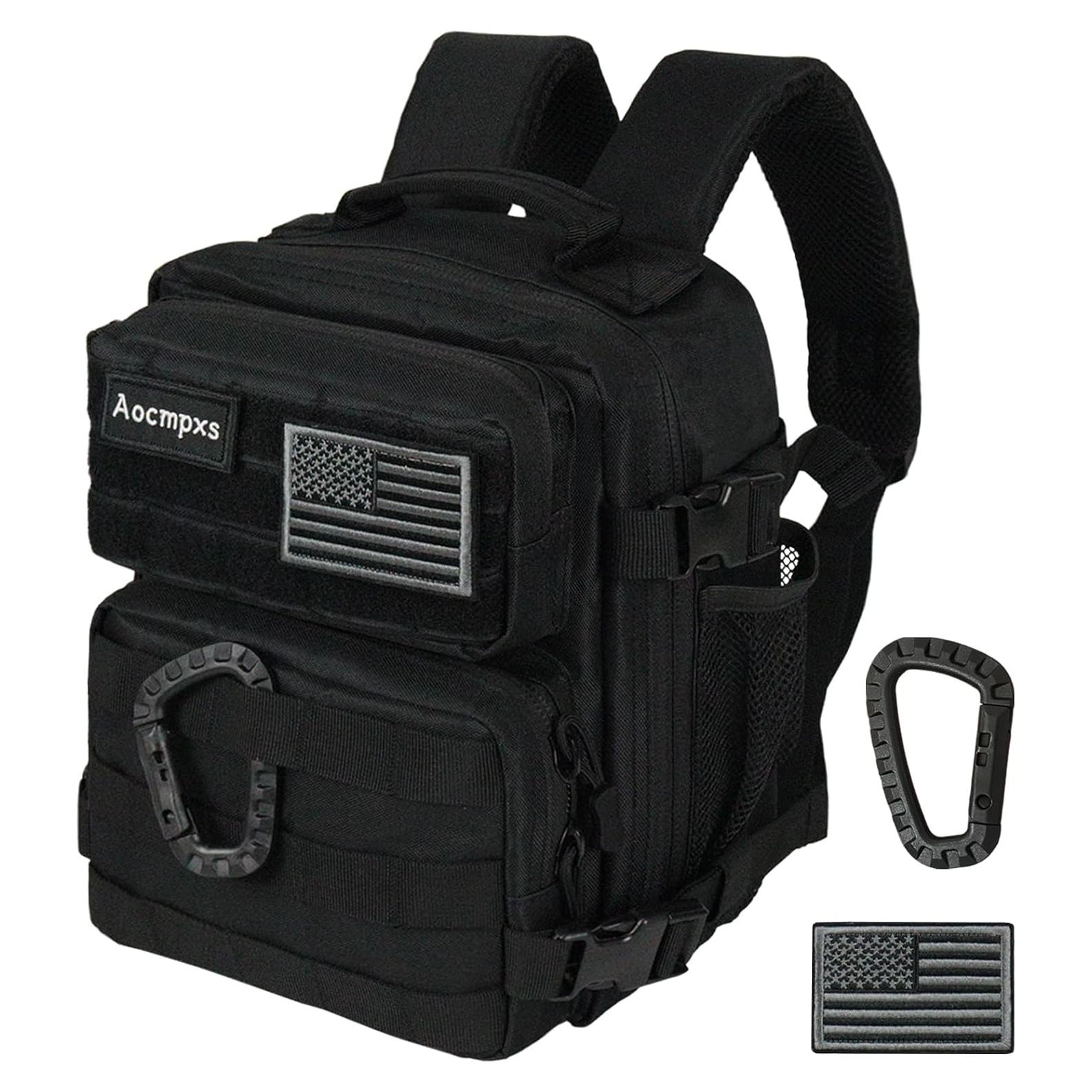 Mochila Táctica Aocmpxs 9L Resistente y Compacta (Negro)